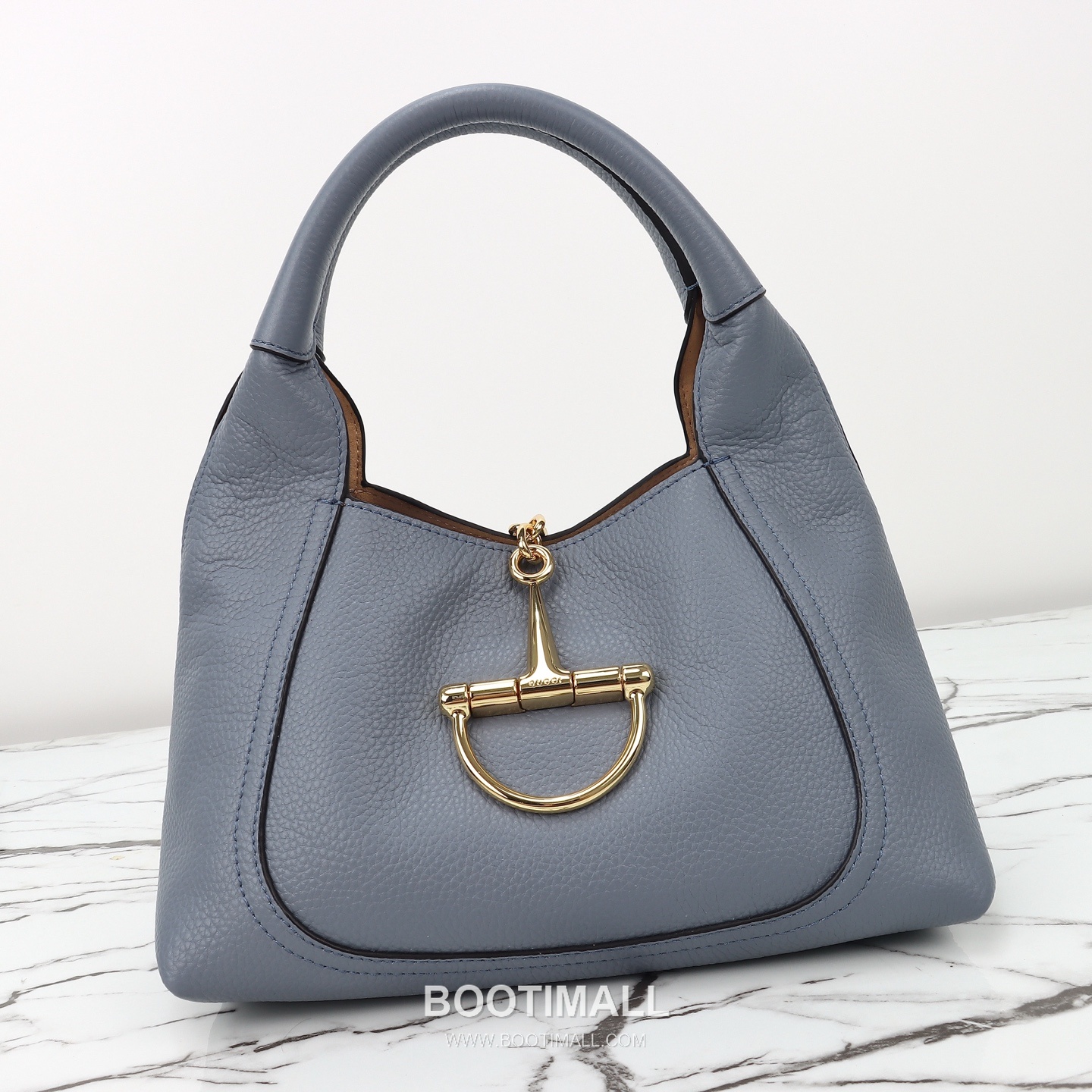 Gucci Grey Blue Leather Calfskin Leather Grey Blue Handbag 구찌 그레이 블루 레더 카프스킨 레더 그레이 블루 핸드백 27.5cm 5