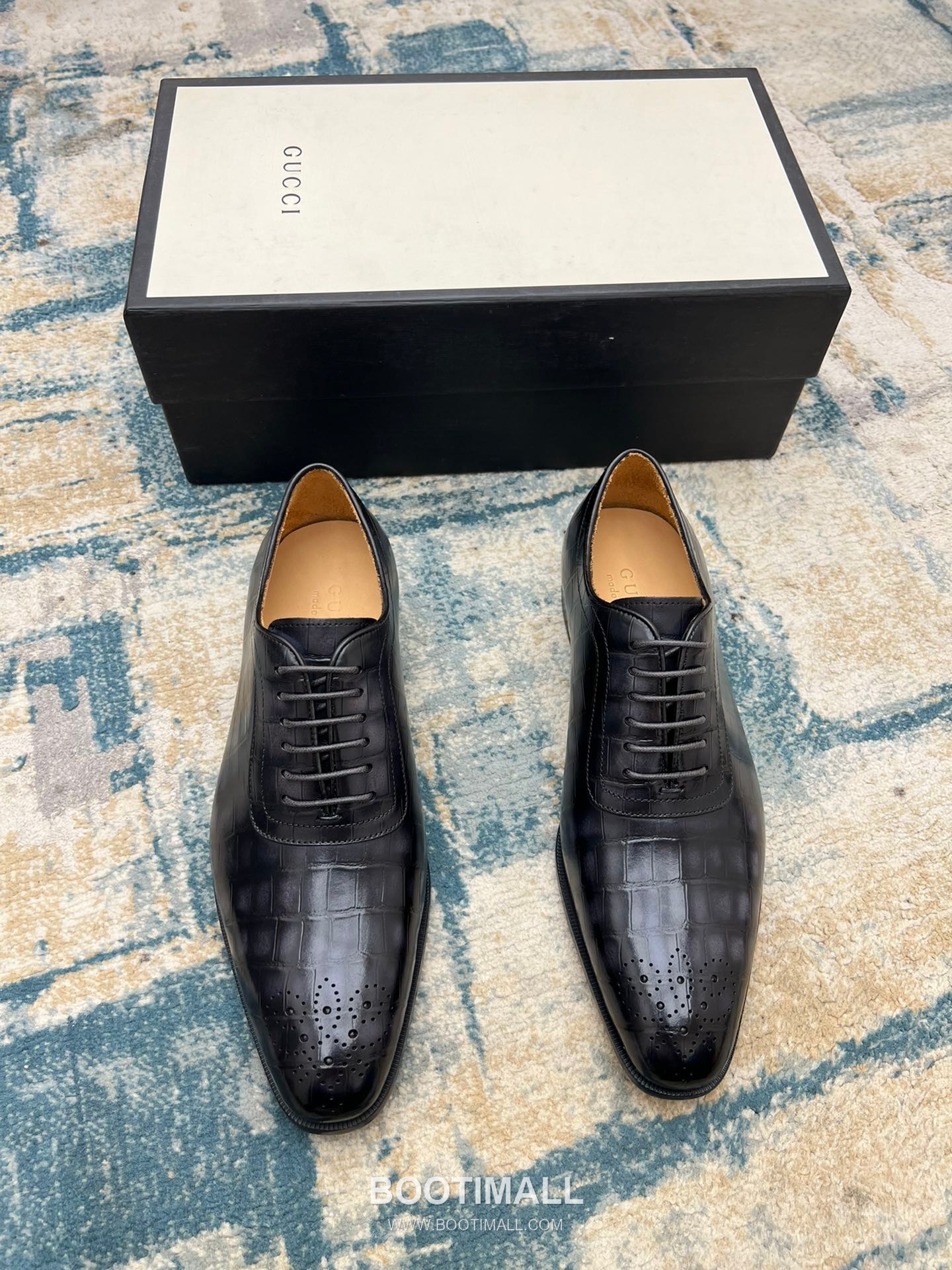 Gucci Hand-Polished Calfskin Derby Calfskin Leather Black Dress Shoes 구찌 핸드폴리시드 카프스킨 더비 카프스킨 레더 블랙 드레스 슈즈 5