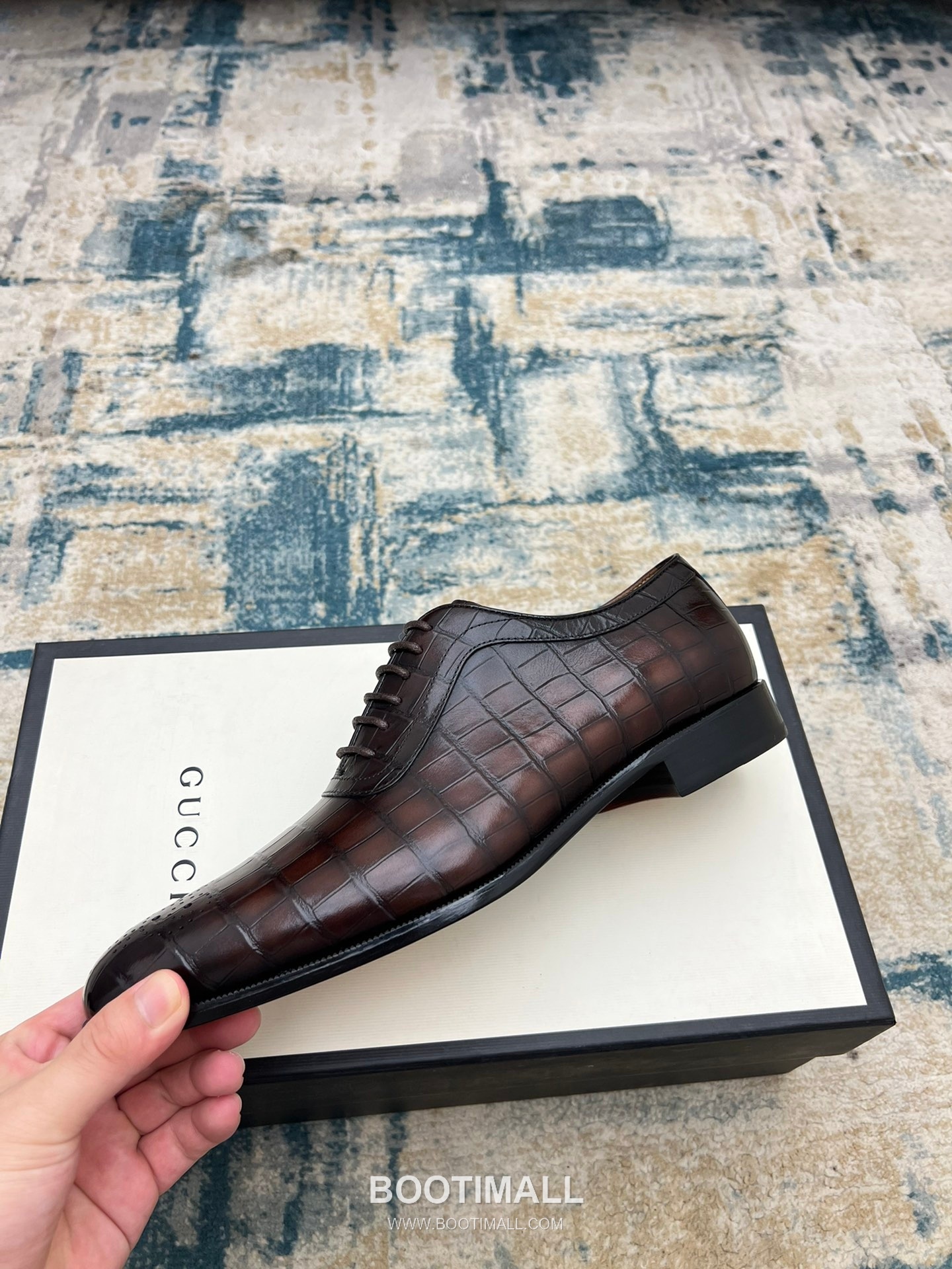Gucci Hand-Polished Calfskin Derby Calfskin Leather Black Dress Shoes 구찌 핸드폴리시드 카프스킨 더비 카프스킨 레더 블랙 드레스 슈즈 3