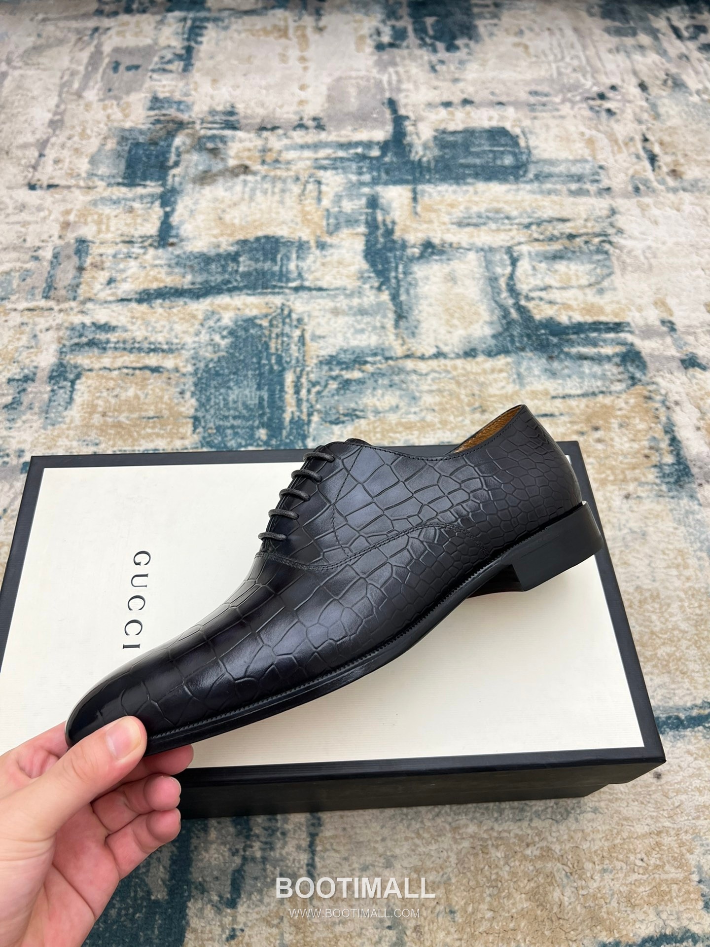 Gucci Hand-Polished Calfskin Derby Calfskin Leather Black Dress Shoes 구찌 핸드폴리시드 카프스킨 더비 카프스킨 레더 블랙 드레스 슈즈 3
