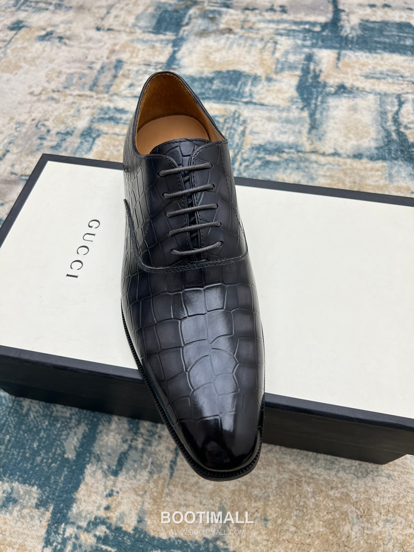 Gucci Hand-Polished Calfskin Derby Calfskin Leather Black Dress Shoes 구찌 핸드폴리시드 카프스킨 더비 카프스킨 레더 블랙 드레스 슈즈 4