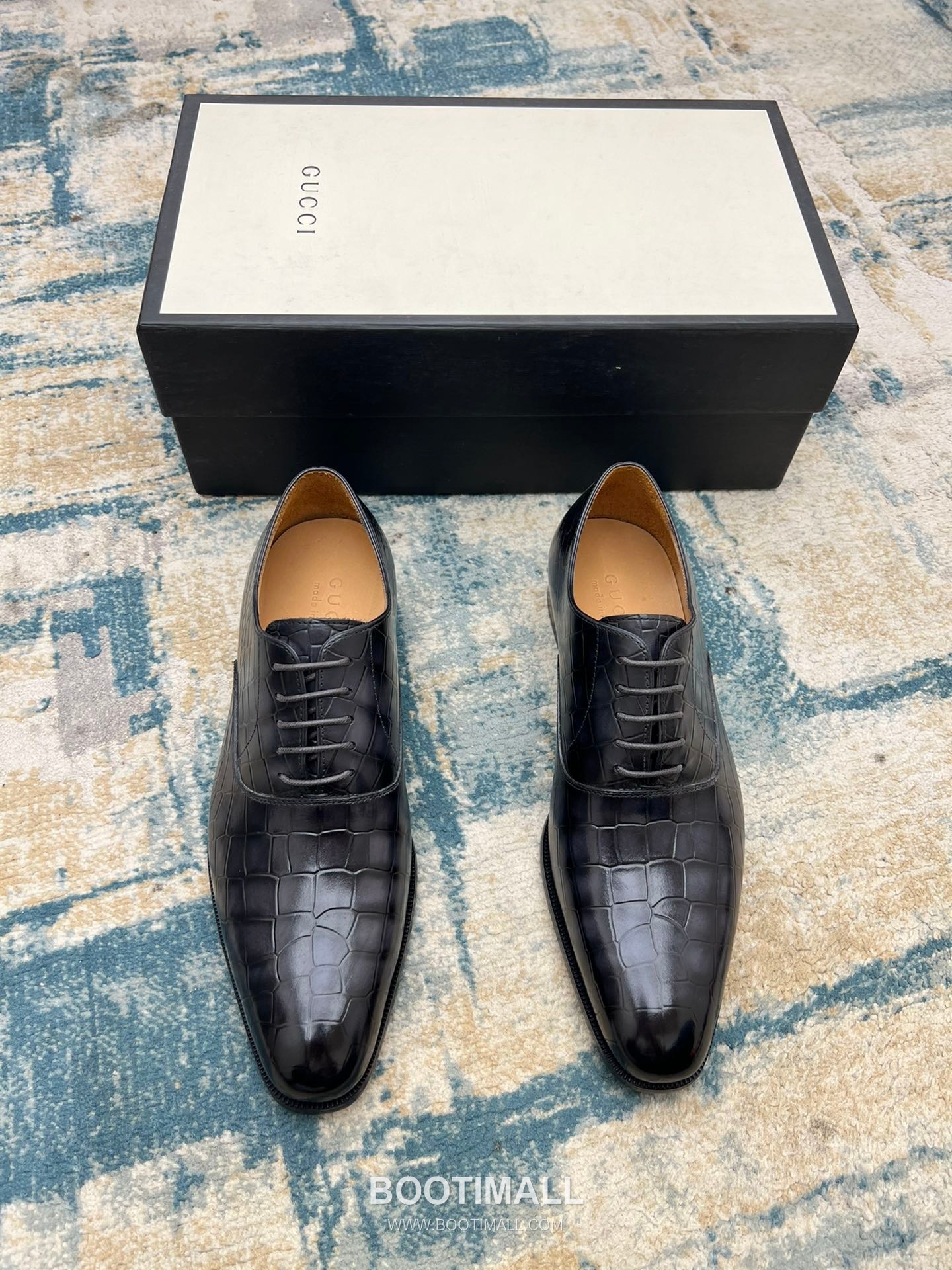 Gucci Hand-Polished Calfskin Derby Calfskin Leather Black Dress Shoes 구찌 핸드폴리시드 카프스킨 더비 카프스킨 레더 블랙 드레스 슈즈 5