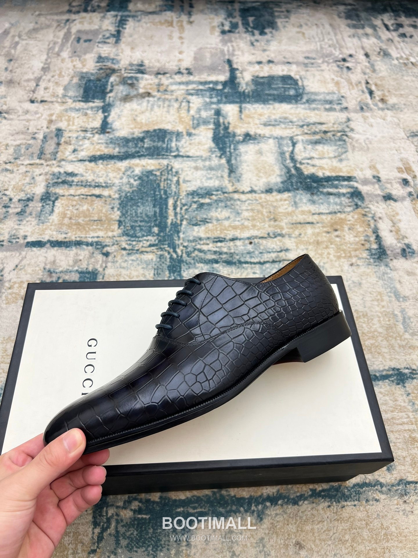 Gucci Hand-Polished Calfskin Derby Calfskin Leather Black Dress Shoes 구찌 핸드폴리시드 카프스킨 더비 카프스킨 레더 블랙 드레스 슈즈 3