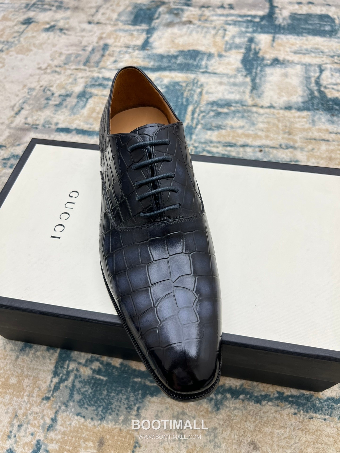 Gucci Hand-Polished Calfskin Derby Calfskin Leather Black Dress Shoes 구찌 핸드폴리시드 카프스킨 더비 카프스킨 레더 블랙 드레스 슈즈 4