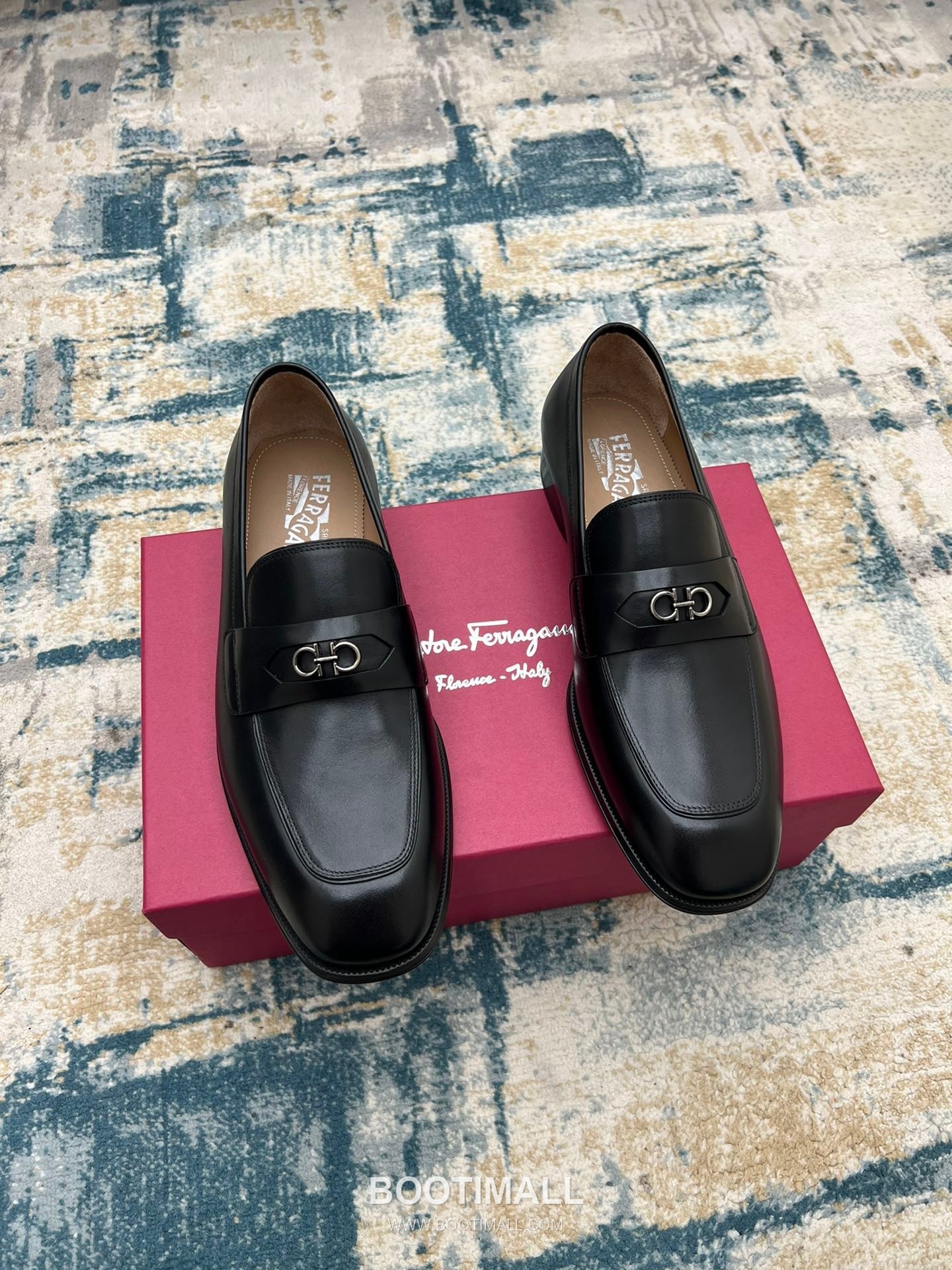 Fendi Calfskin Buckle Derby Calfskin Leather Black Dress Shoes 펜디 송아지가죽 버클 더비 송아지가죽 블랙 드레스 슈즈 1