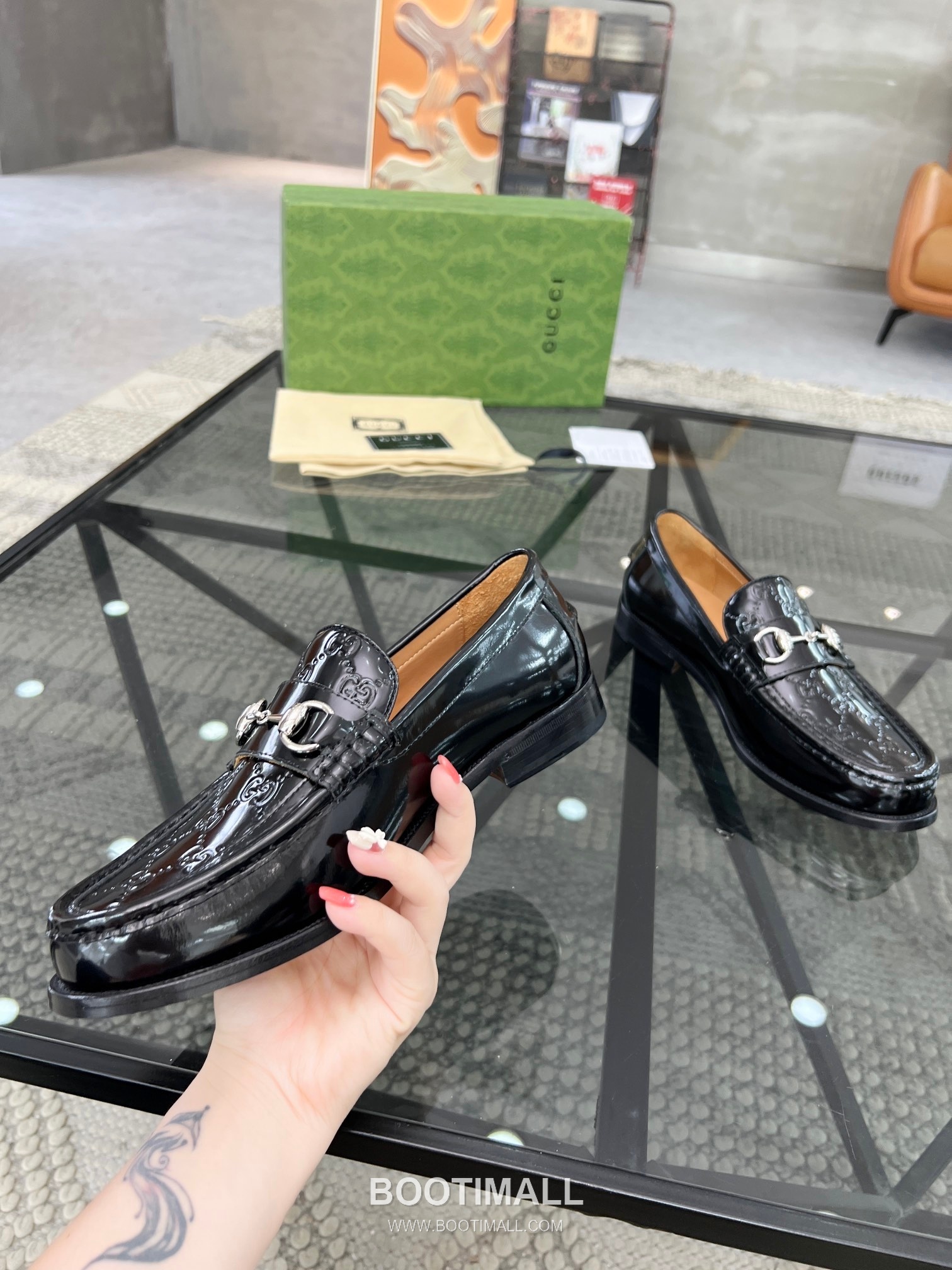 Gucci Italian Calfskin Derby Calfskin Leather Black Dress Shoes 구찌 이탈리안 카프스킨 더비 카프스킨 레더 블랙 드레스 슈즈 4