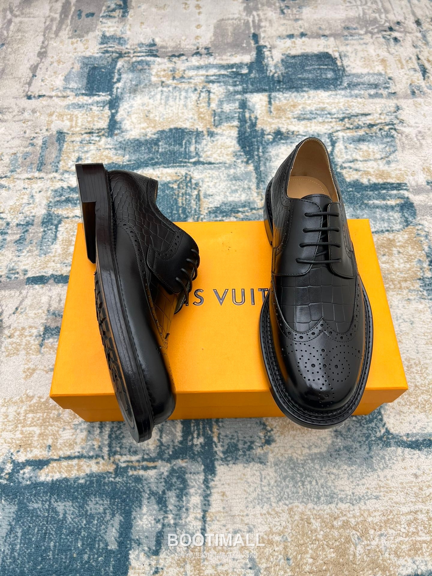 Louis Vuitton Hand-Dyed Calfskin Derby Calfskin Leather Black Dress Shoes 루이비통 핸드다이드 송아지가죽 더비 송아지가죽 블랙 드레스 슈즈 2