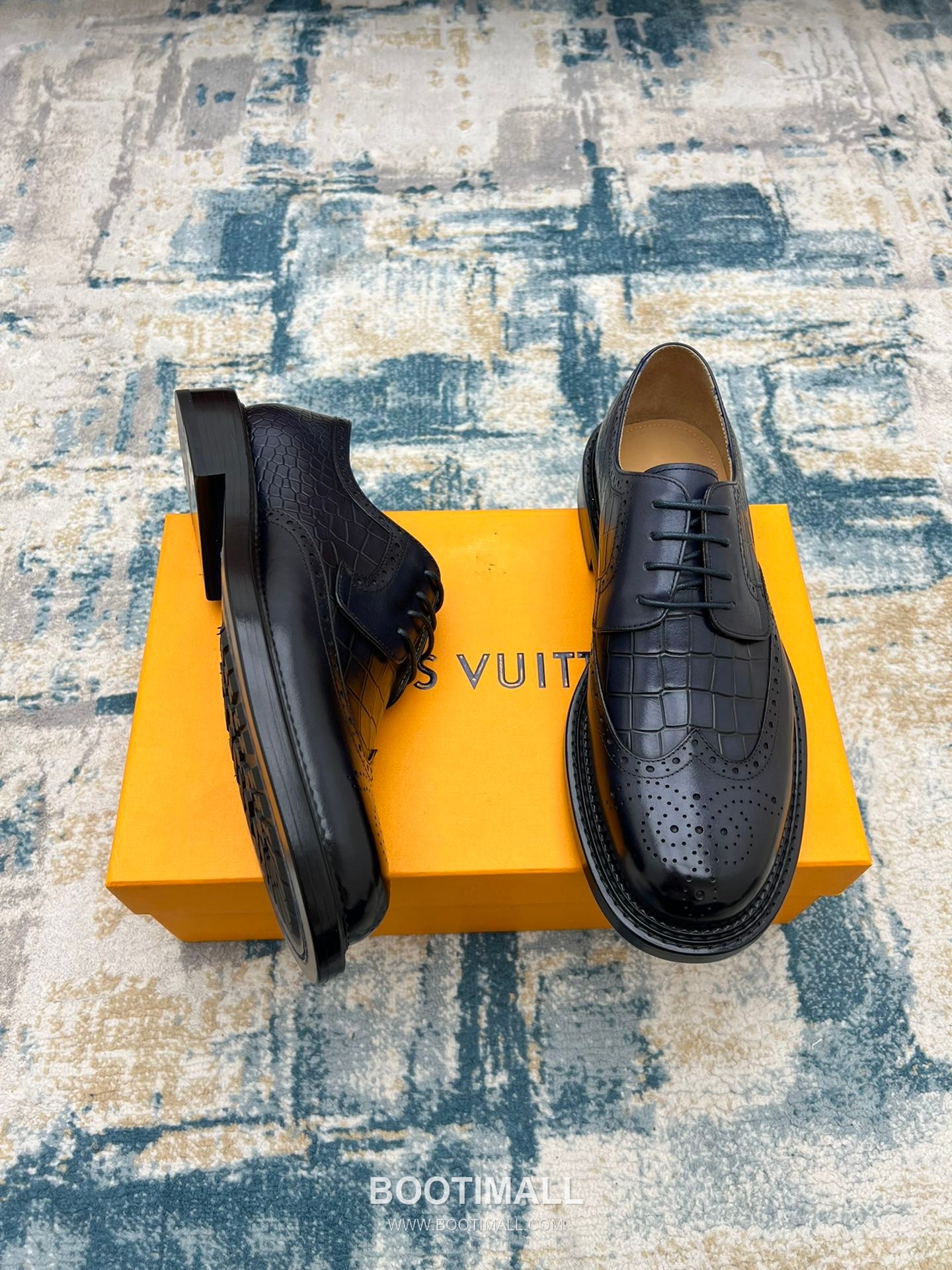 Louis Vuitton Hand-Dyed Calfskin Derby Calfskin Leather Black Dress Shoes 루이비통 핸드다이드 송아지가죽 더비 송아지가죽 블랙 드레스 슈즈 2