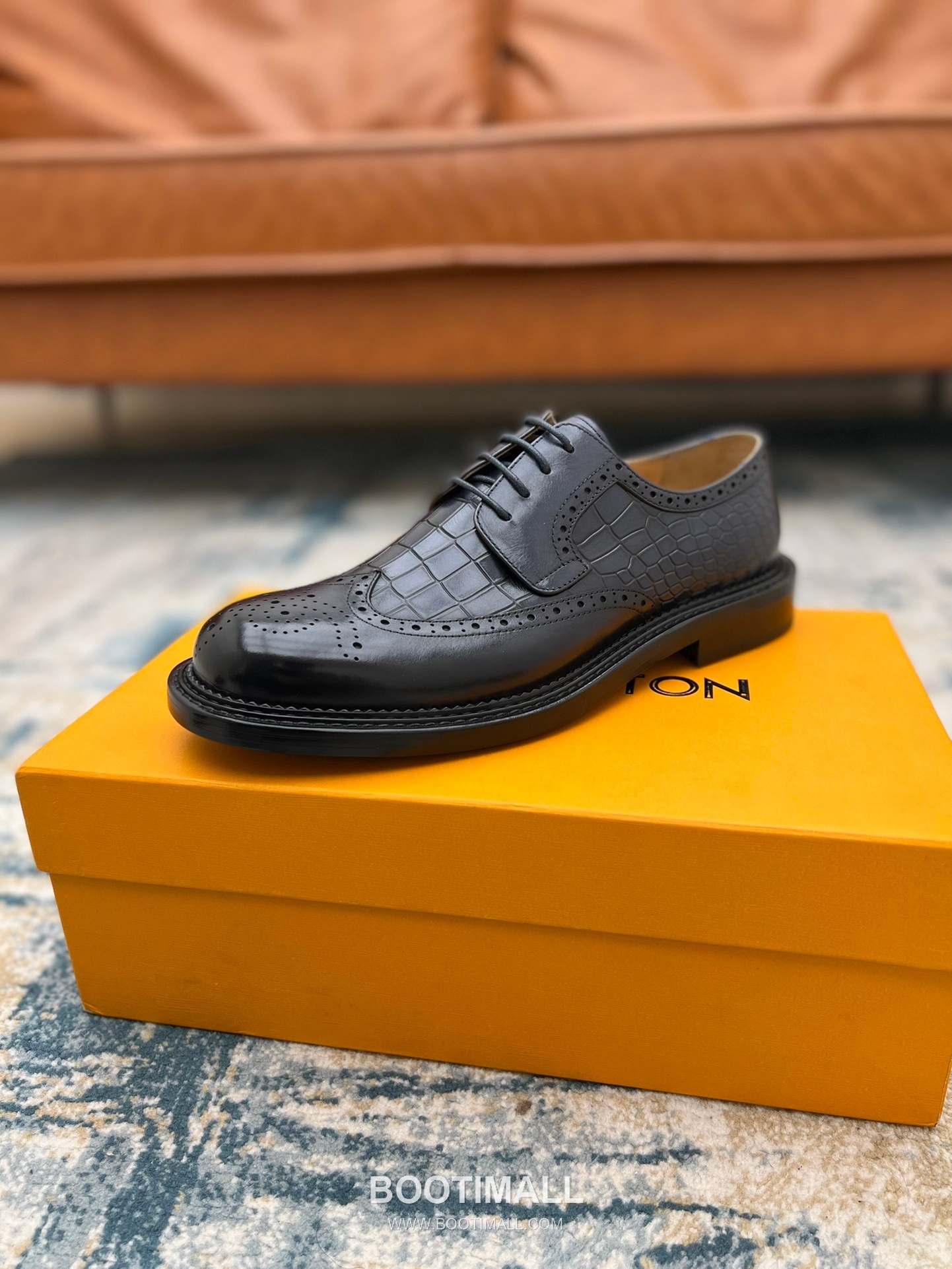 Louis Vuitton Hand-Dyed Calfskin Derby Calfskin Leather Black Dress Shoes 루이비통 핸드다이드 송아지가죽 더비 송아지가죽 블랙 드레스 슈즈 5