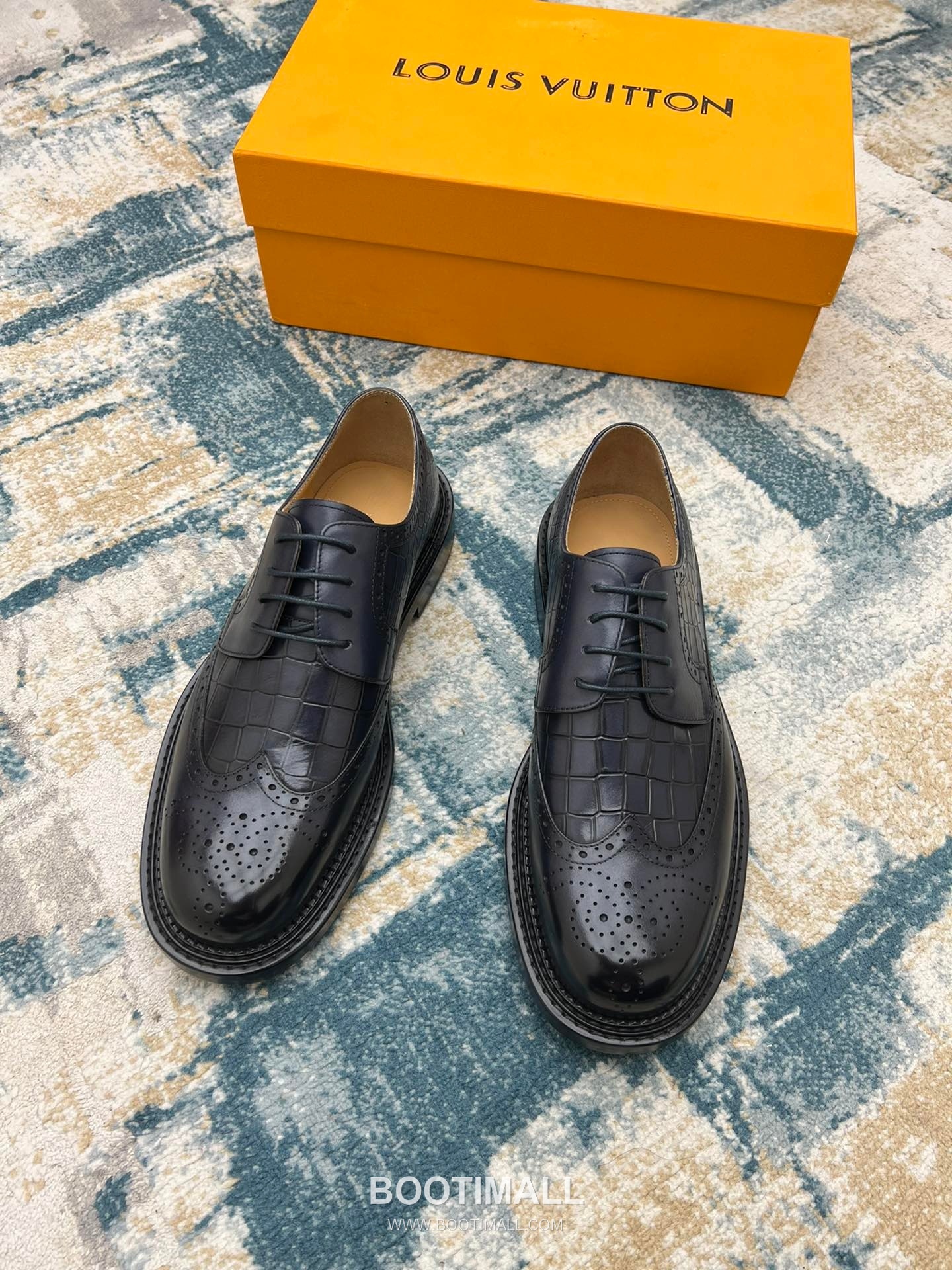 Louis Vuitton Hand-Dyed Calfskin Derby Calfskin Leather Black Dress Shoes 루이비통 핸드다이드 송아지가죽 더비 송아지가죽 블랙 드레스 슈즈 6