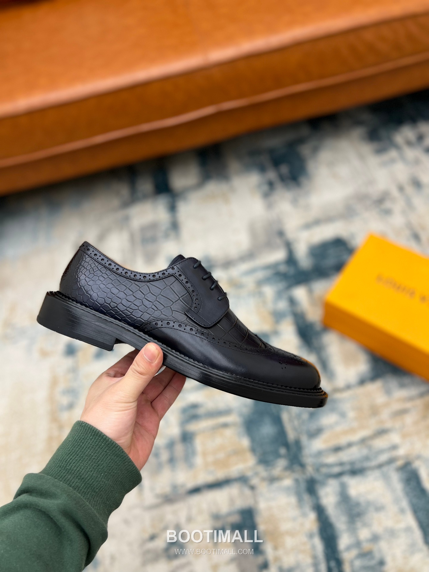 Louis Vuitton Hand-Dyed Calfskin Derby Calfskin Leather Black Dress Shoes 루이비통 핸드다이드 송아지가죽 더비 송아지가죽 블랙 드레스 슈즈 7