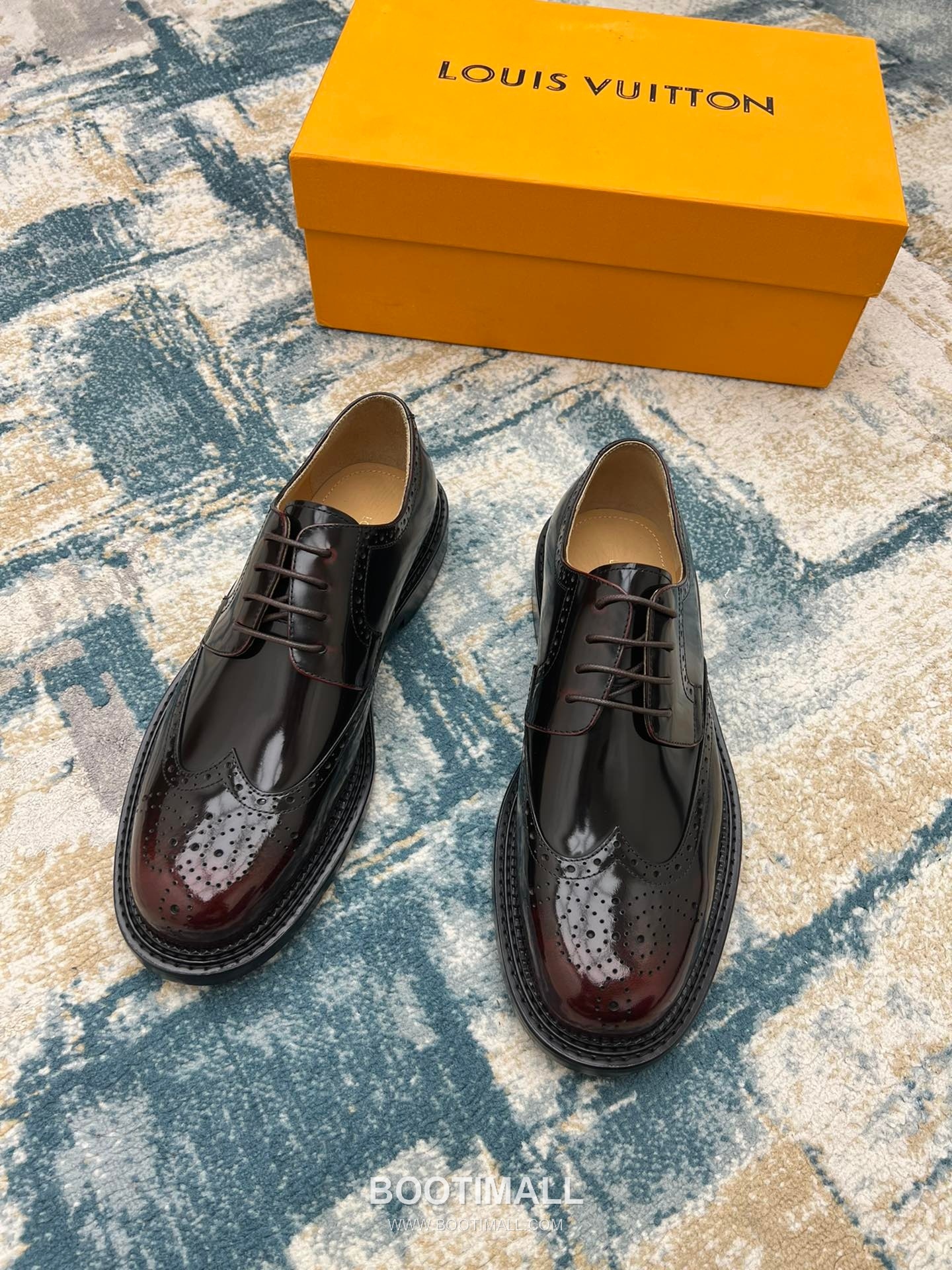 Louis Vuitton Hand-Dyed Calfskin Derby Calfskin Leather Black Dress Shoes 루이비통 핸드다이드 송아지가죽 더비 송아지가죽 블랙 드레스 슈즈 5