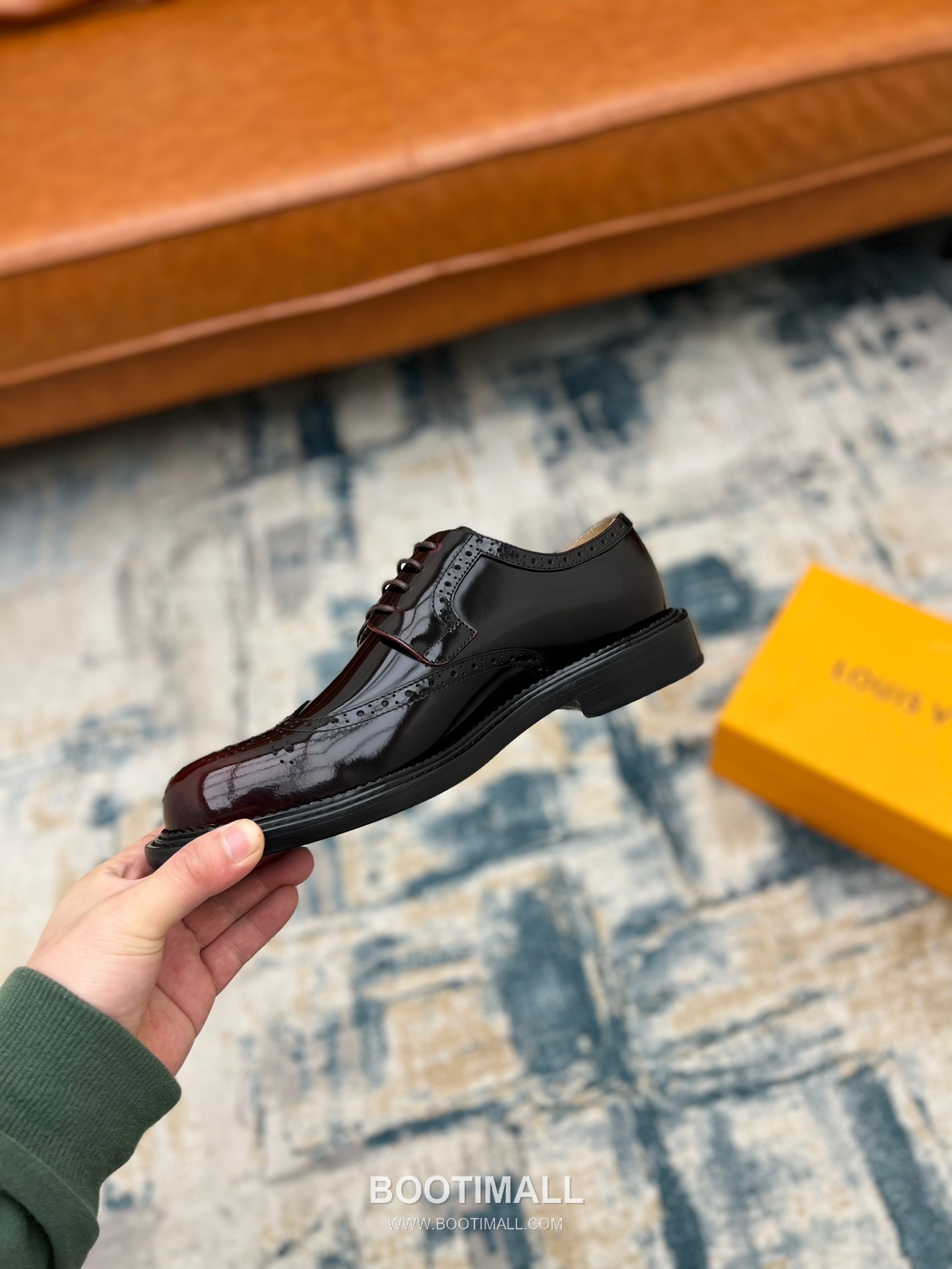 Louis Vuitton Hand-Dyed Calfskin Derby Calfskin Leather Black Dress Shoes 루이비통 핸드다이드 송아지가죽 더비 송아지가죽 블랙 드레스 슈즈 8