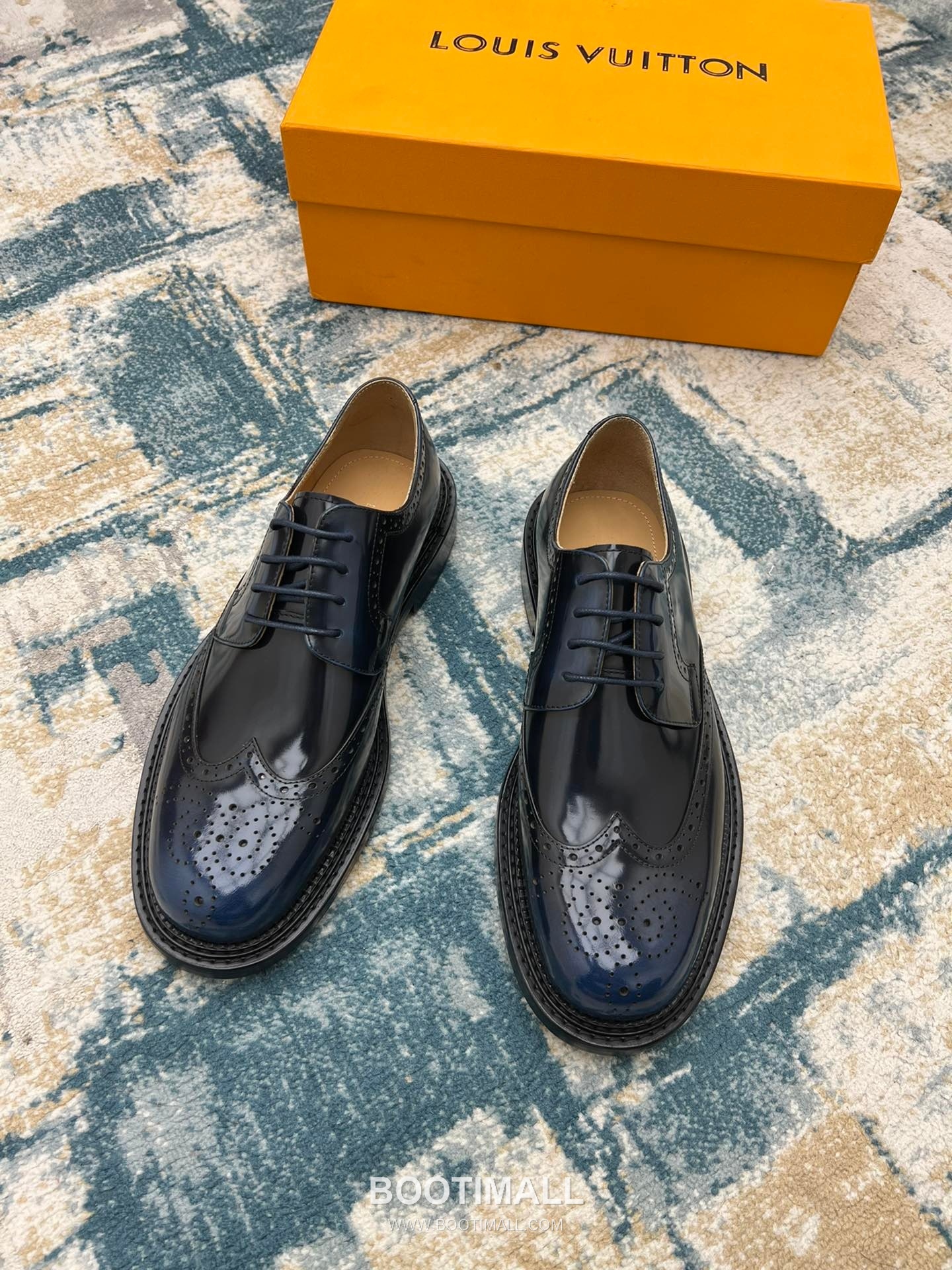 Louis Vuitton Hand-Dyed Calfskin Derby Calfskin Leather Black Dress Shoes 루이비통 핸드다이드 송아지가죽 더비 송아지가죽 블랙 드레스 슈즈 5