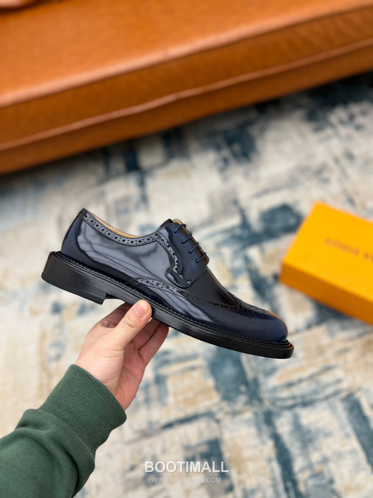 Louis Vuitton Hand-Dyed Calfskin Derby Calfskin Leather Black Dress Shoes 루이비통 핸드다이드 송아지가죽 더비 송아지가죽 블랙 드레스 슈즈 6