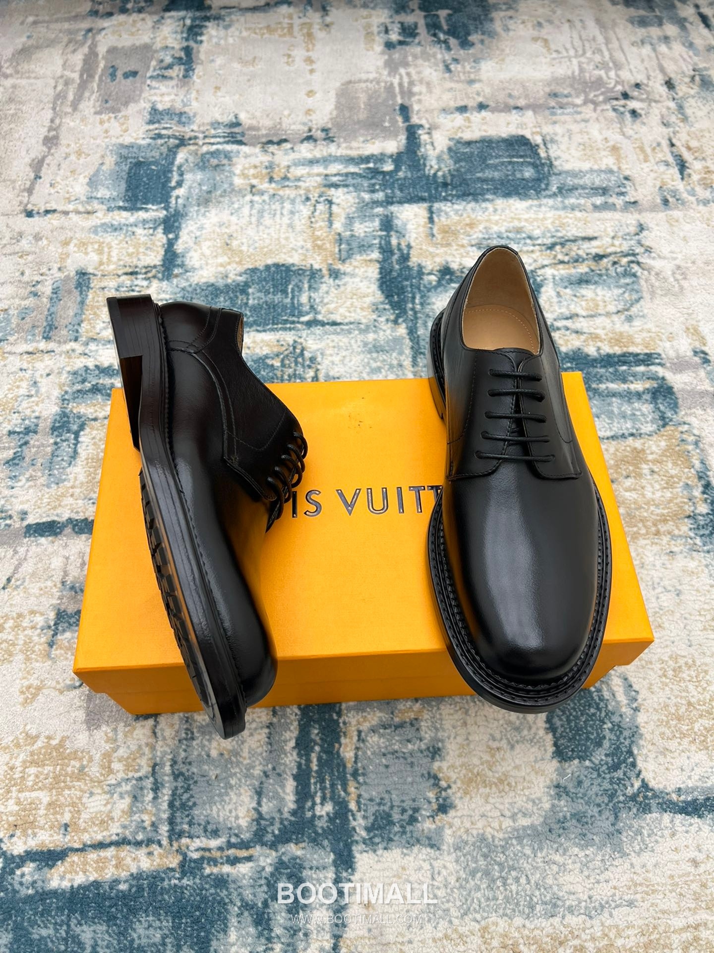 Louis Vuitton Hand-Dyed Calfskin Derby Calfskin Leather Black Dress Shoes 루이비통 핸드다이드 송아지가죽 더비 송아지가죽 블랙 드레스 슈즈 2