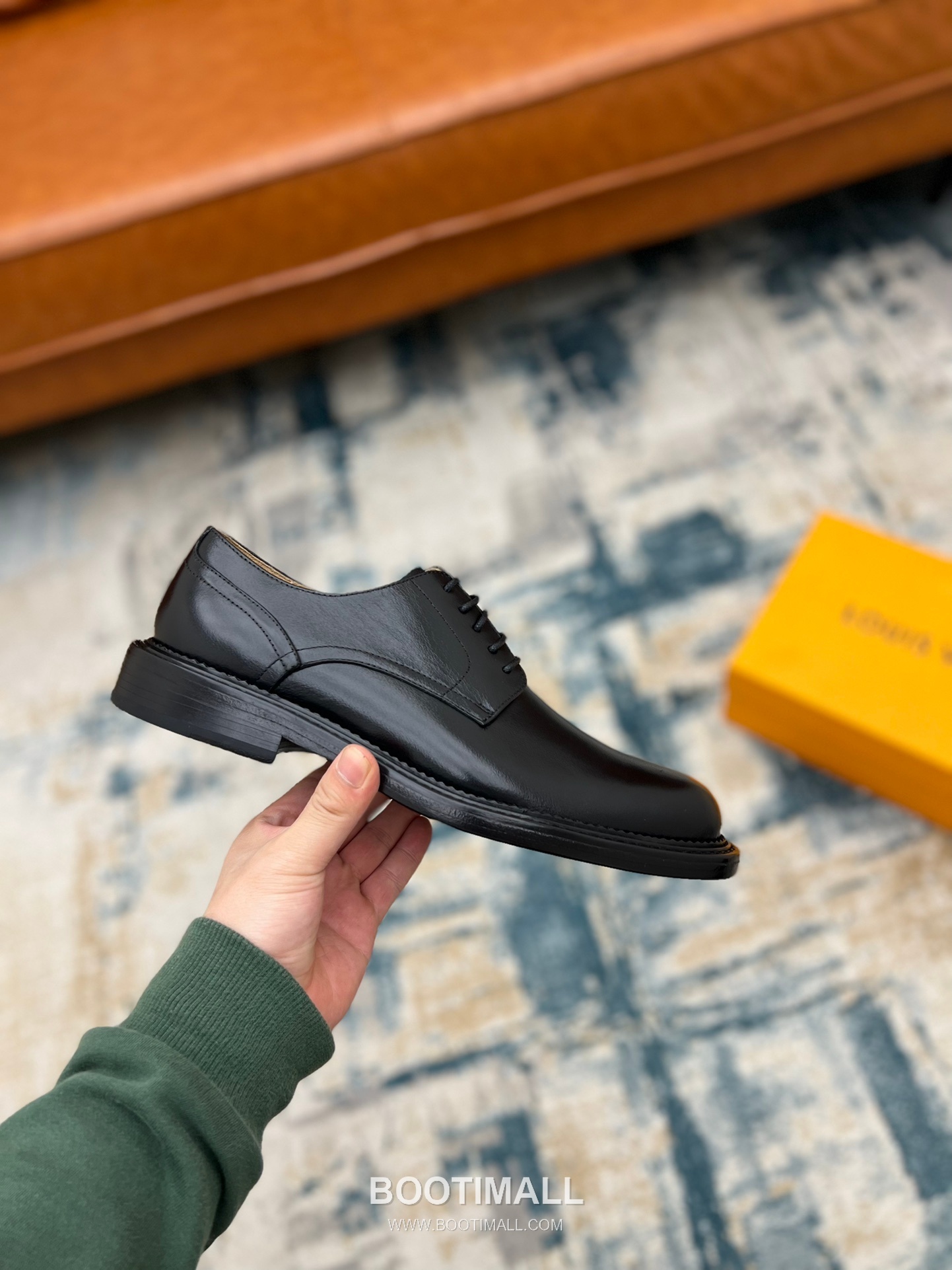 Louis Vuitton Hand-Dyed Calfskin Derby Calfskin Leather Black Dress Shoes 루이비통 핸드다이드 송아지가죽 더비 송아지가죽 블랙 드레스 슈즈 6