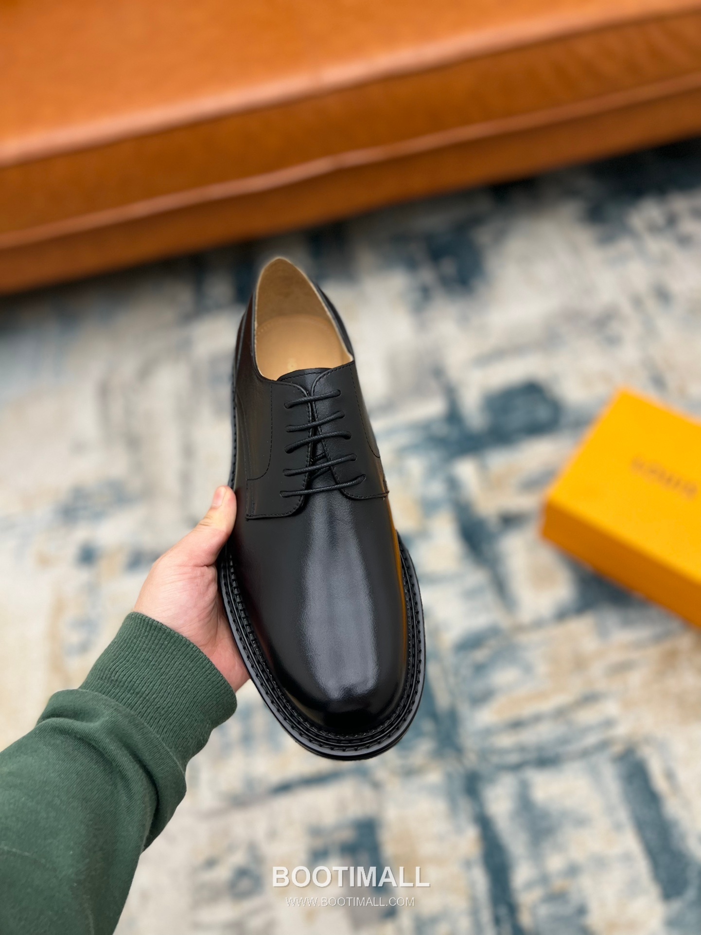 Louis Vuitton Hand-Dyed Calfskin Derby Calfskin Leather Black Dress Shoes 루이비통 핸드다이드 송아지가죽 더비 송아지가죽 블랙 드레스 슈즈 7