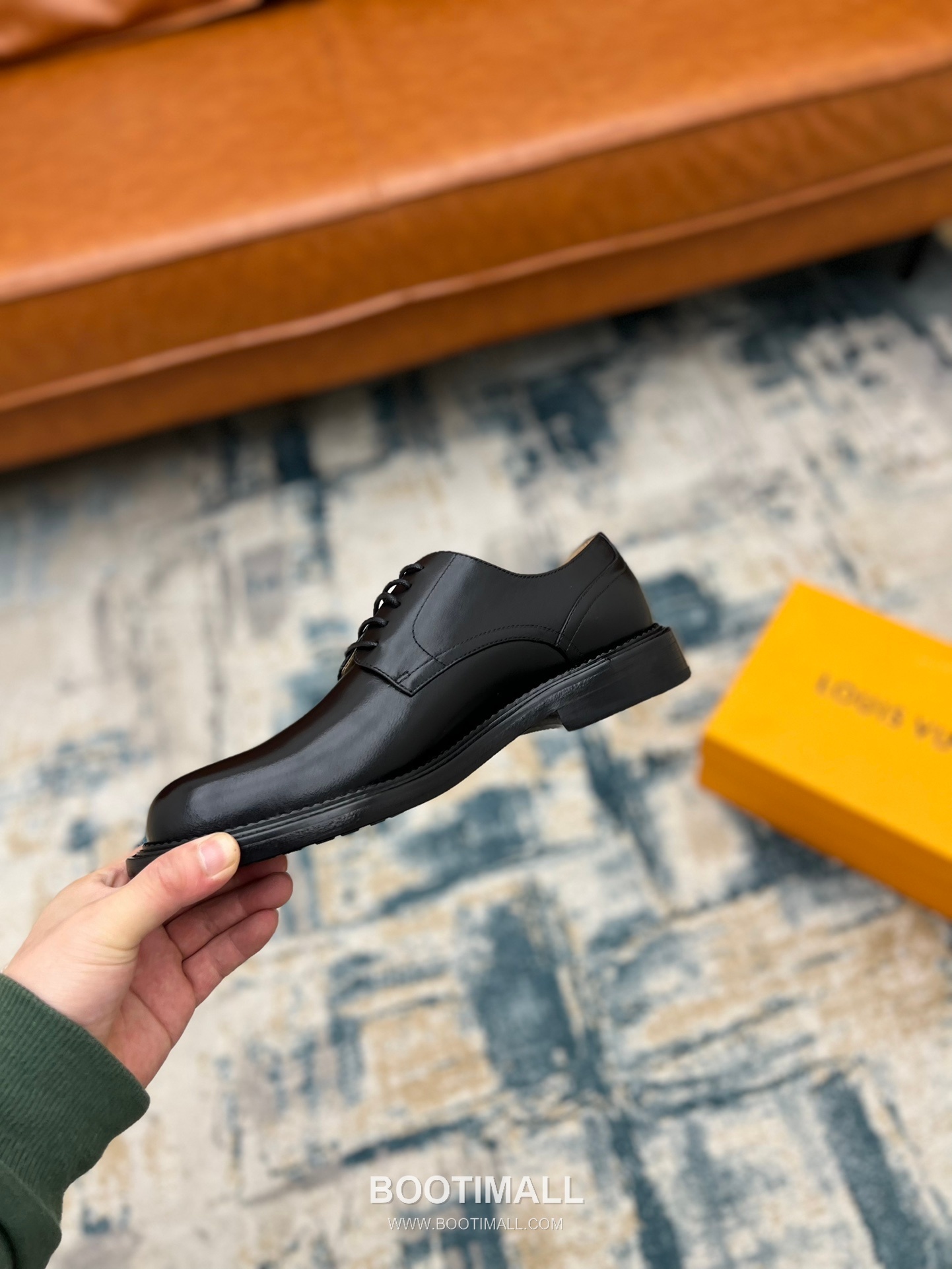 Louis Vuitton Hand-Dyed Calfskin Derby Calfskin Leather Black Dress Shoes 루이비통 핸드다이드 송아지가죽 더비 송아지가죽 블랙 드레스 슈즈 8