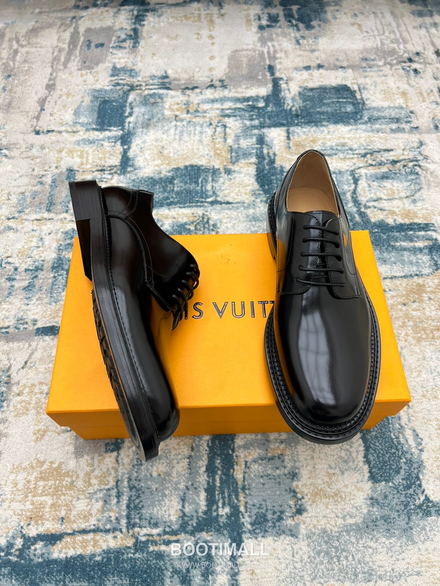 Louis Vuitton Hand-Dyed Calfskin Derby Calfskin Leather Black Dress Shoes 루이비통 핸드다이드 송아지가죽 더비 송아지가죽 블랙 드레스 슈즈 2