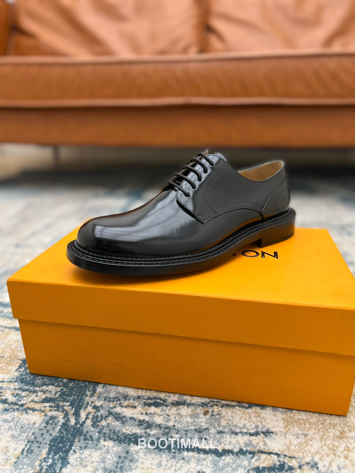 Louis Vuitton Hand-Dyed Calfskin Derby Calfskin Leather Black Dress Shoes 루이비통 핸드다이드 송아지가죽 더비 송아지가죽 블랙 드레스 슈즈 4