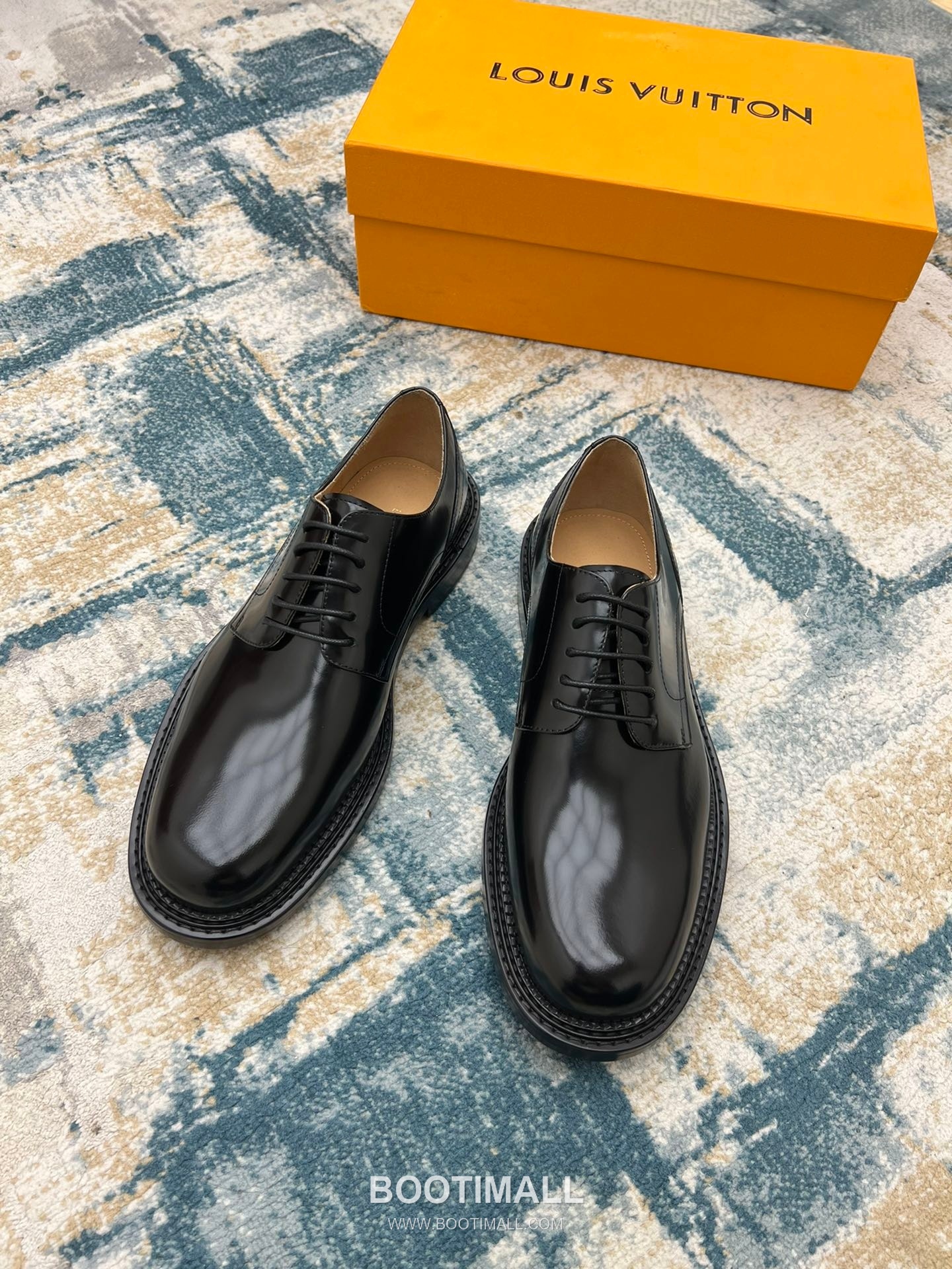 Louis Vuitton Hand-Dyed Calfskin Derby Calfskin Leather Black Dress Shoes 루이비통 핸드다이드 송아지가죽 더비 송아지가죽 블랙 드레스 슈즈 5