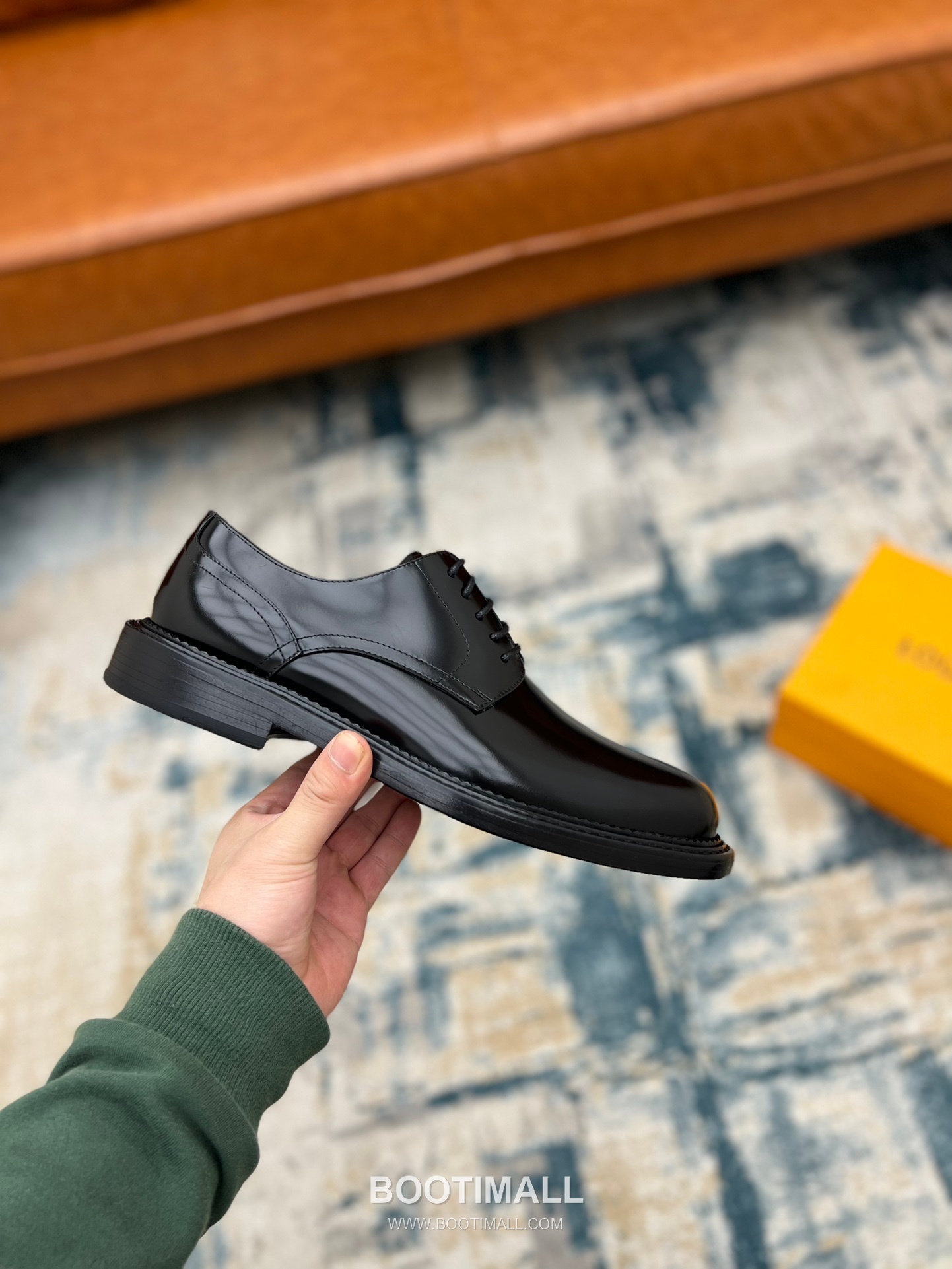 Louis Vuitton Hand-Dyed Calfskin Derby Calfskin Leather Black Dress Shoes 루이비통 핸드다이드 송아지가죽 더비 송아지가죽 블랙 드레스 슈즈 6