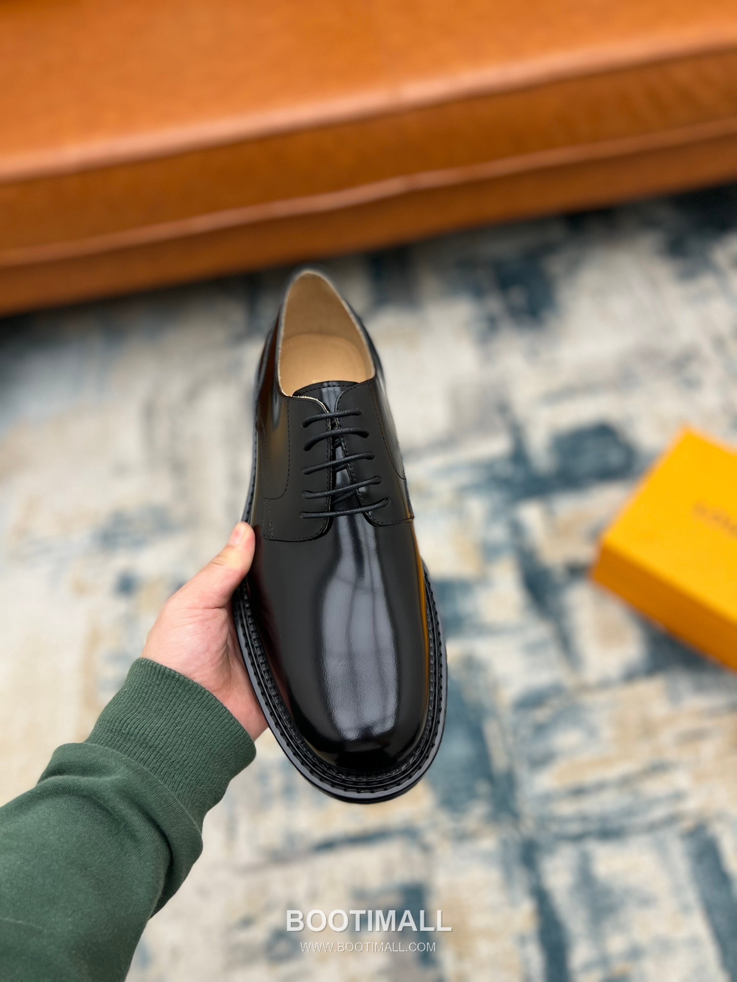 Louis Vuitton Hand-Dyed Calfskin Derby Calfskin Leather Black Dress Shoes 루이비통 핸드다이드 송아지가죽 더비 송아지가죽 블랙 드레스 슈즈 7