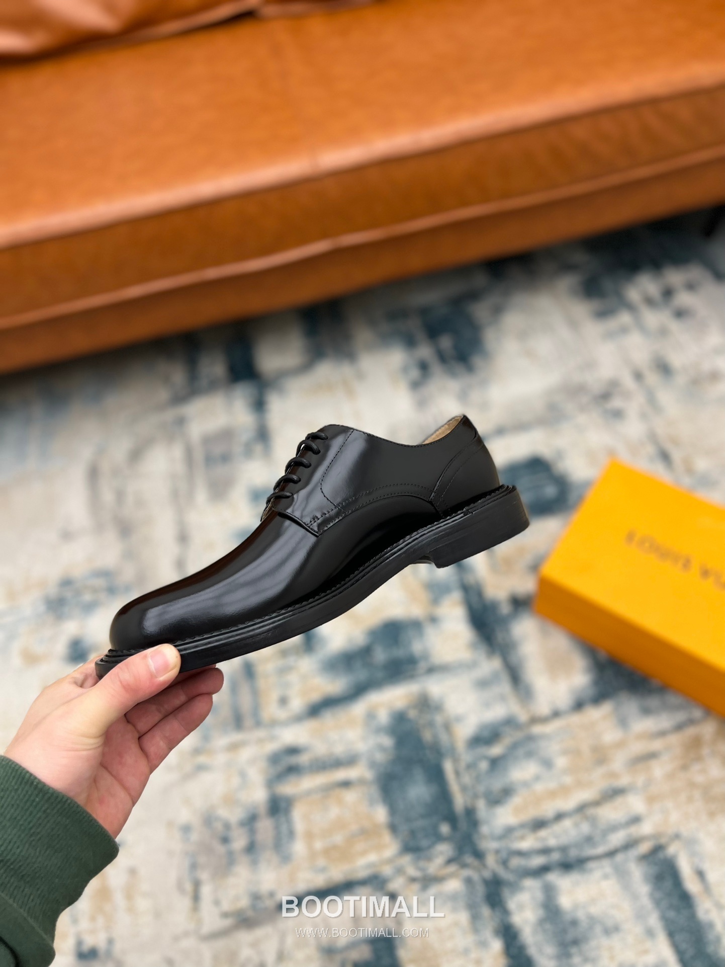 Louis Vuitton Hand-Dyed Calfskin Derby Calfskin Leather Black Dress Shoes 루이비통 핸드다이드 송아지가죽 더비 송아지가죽 블랙 드레스 슈즈 8