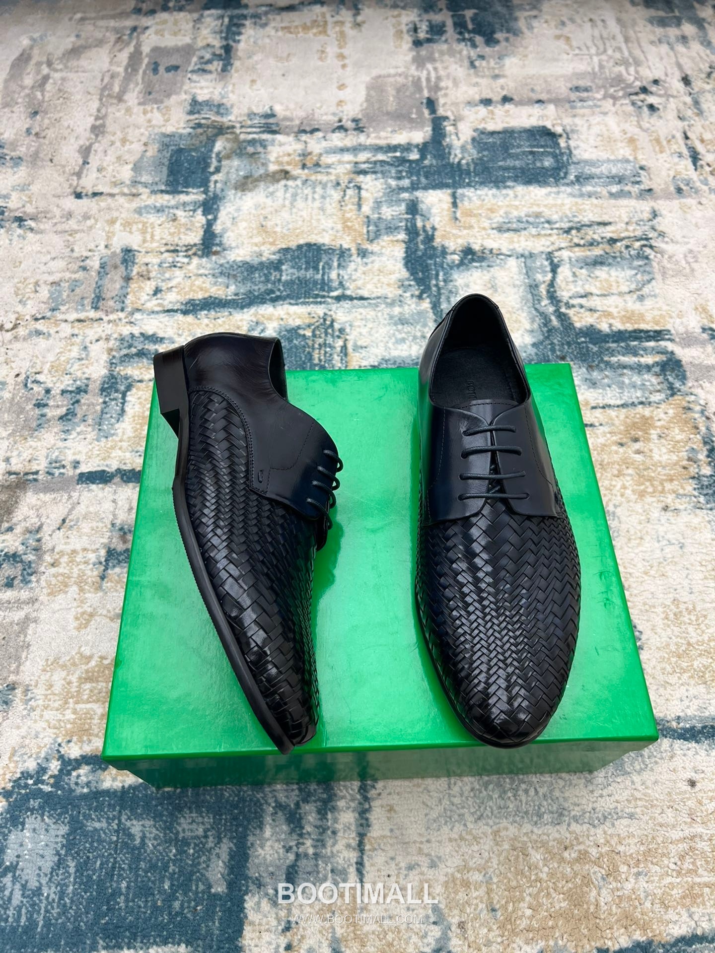 Bottega Veneta Intrecciato Calfskin Derby Calfskin Leather Black Dress Shoes 보테가 베네타 인트레치아토 송아지가죽 더비 송아지가죽 블랙 드레스 슈즈 2