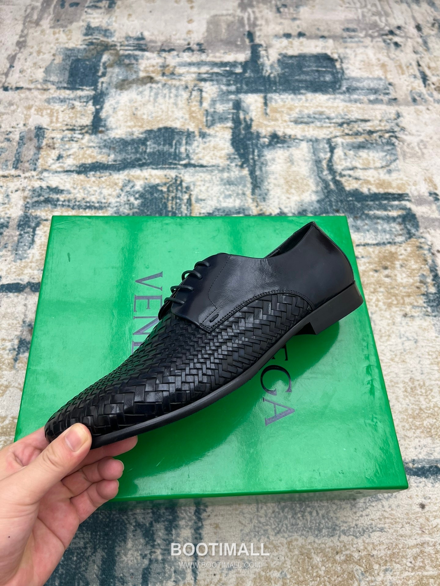 Bottega Veneta Intrecciato Calfskin Derby Calfskin Leather Black Dress Shoes 보테가 베네타 인트레치아토 송아지가죽 더비 송아지가죽 블랙 드레스 슈즈 3
