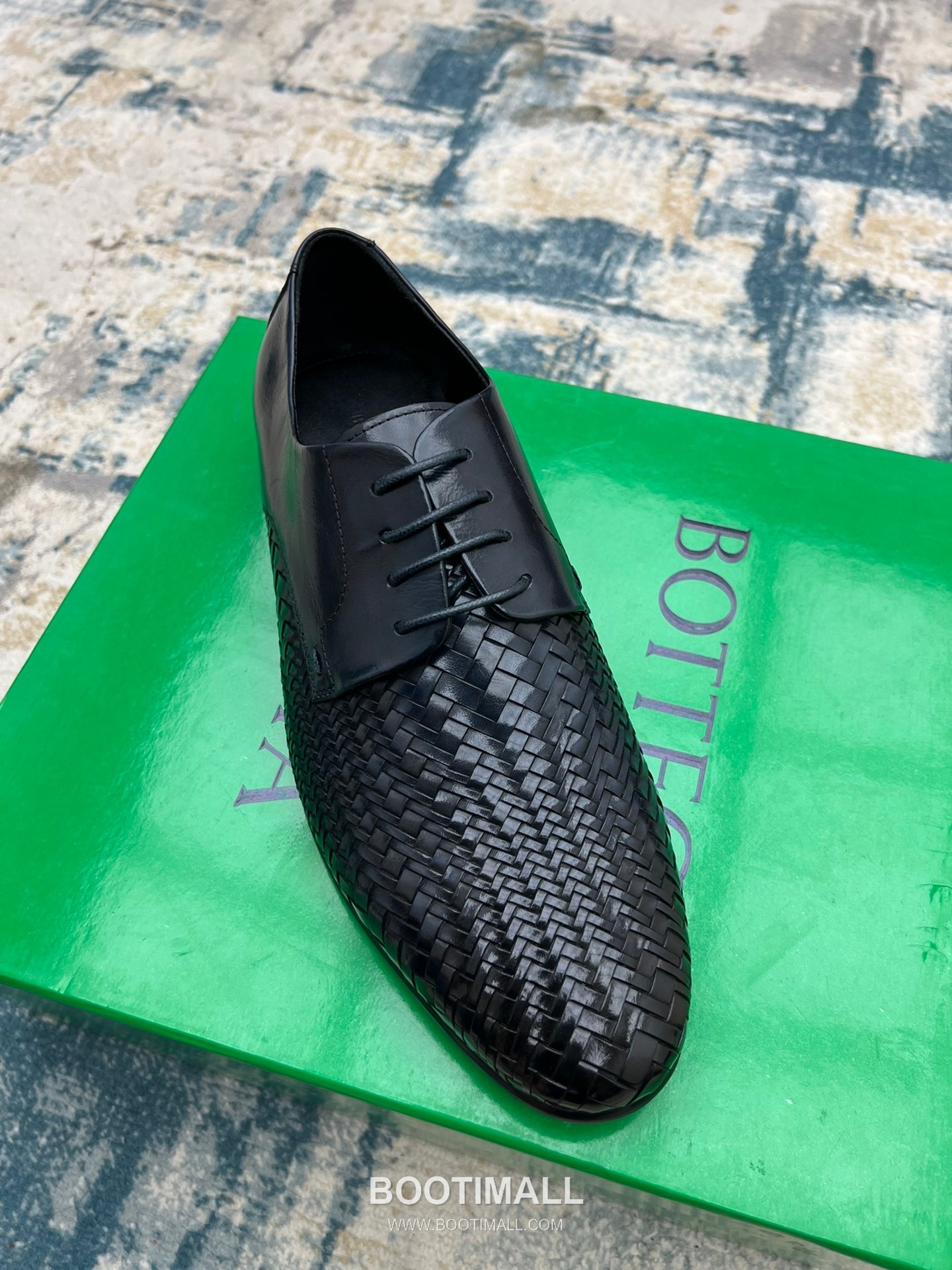 Bottega Veneta Intrecciato Calfskin Derby Calfskin Leather Black Dress Shoes 보테가 베네타 인트레치아토 송아지가죽 더비 송아지가죽 블랙 드레스 슈즈 4
