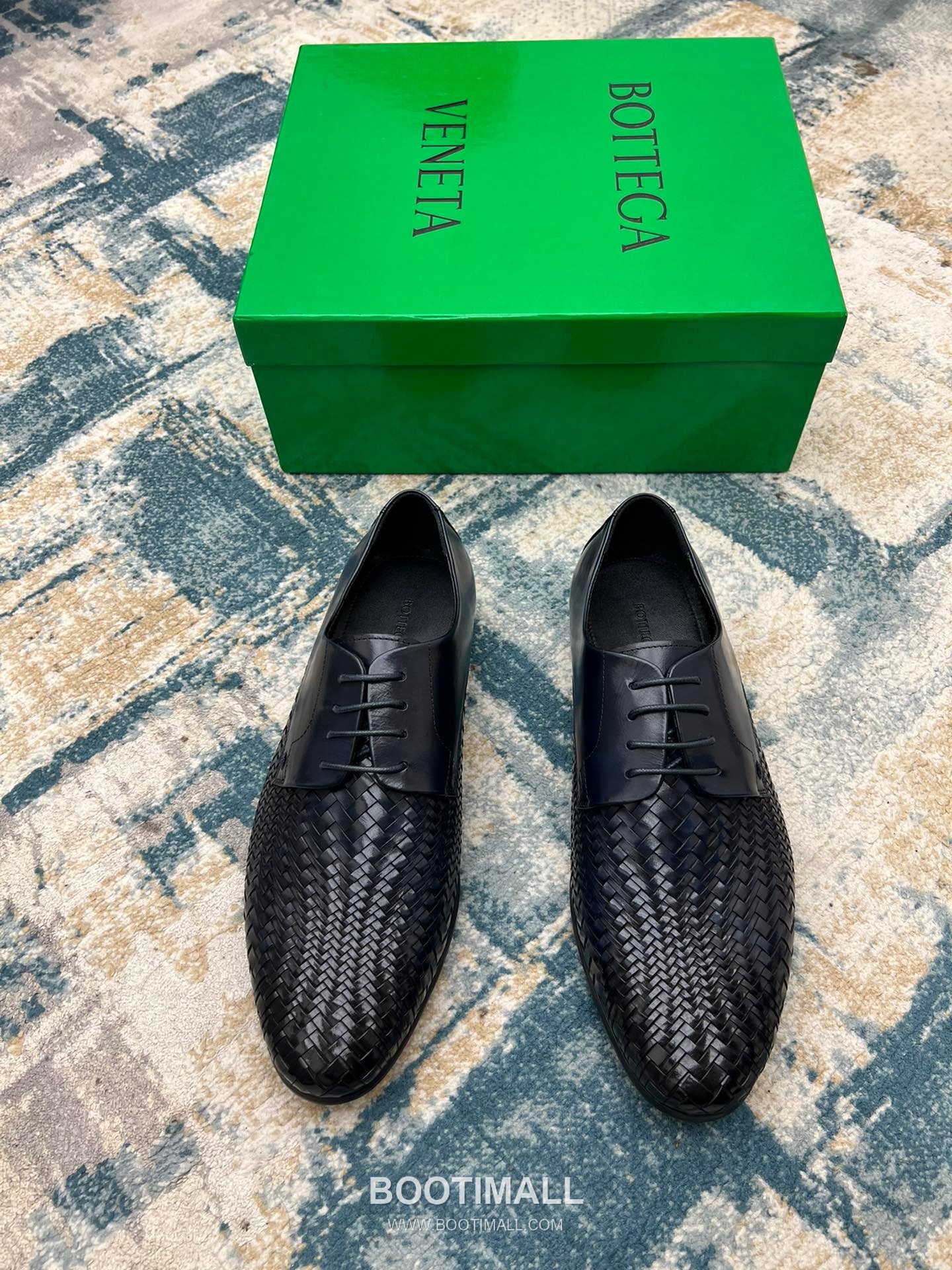 Bottega Veneta Intrecciato Calfskin Derby Calfskin Leather Black Dress Shoes 보테가 베네타 인트레치아토 송아지가죽 더비 송아지가죽 블랙 드레스 슈즈 5