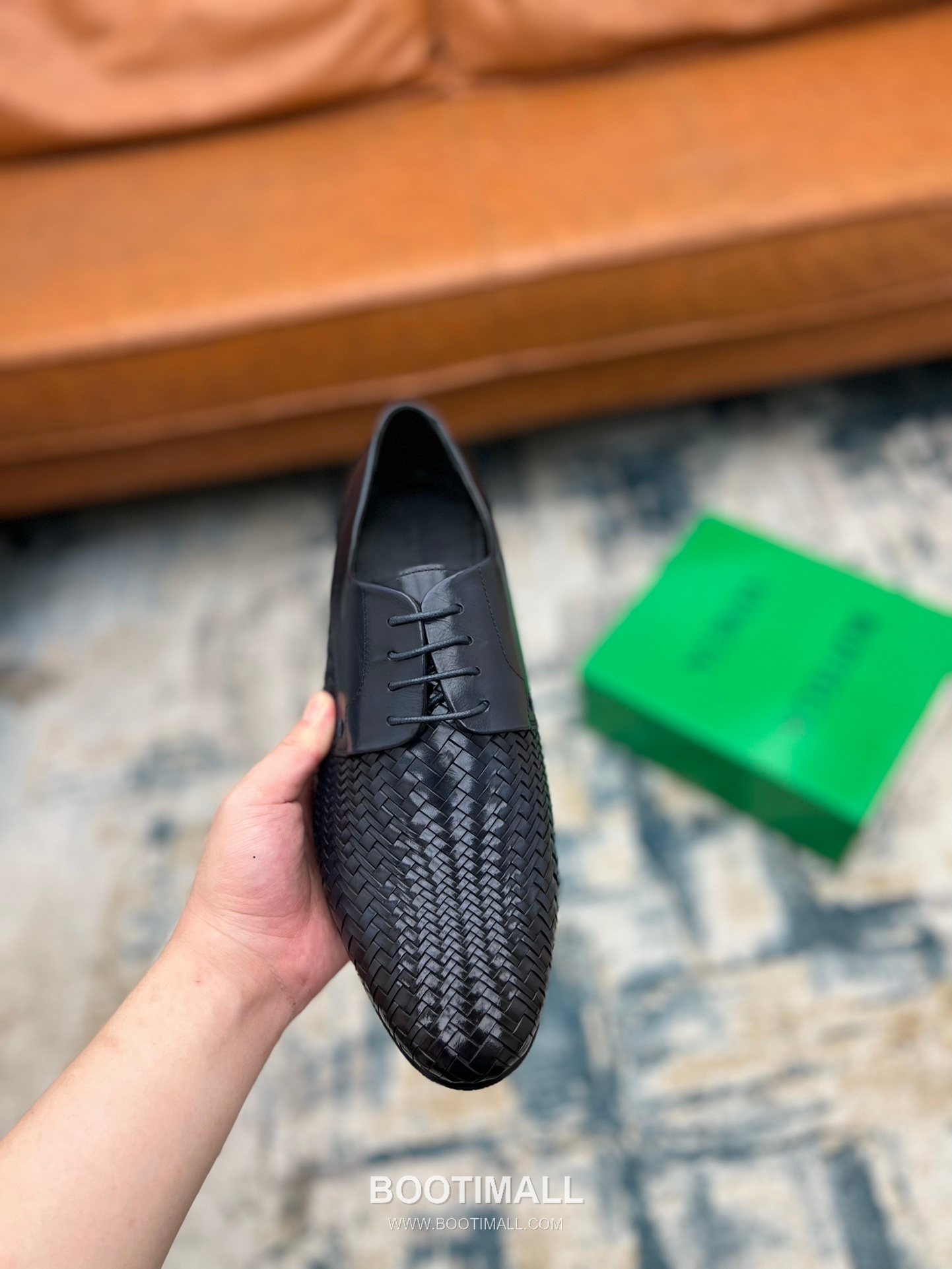 Bottega Veneta Intrecciato Calfskin Derby Calfskin Leather Black Dress Shoes 보테가 베네타 인트레치아토 송아지가죽 더비 송아지가죽 블랙 드레스 슈즈 7