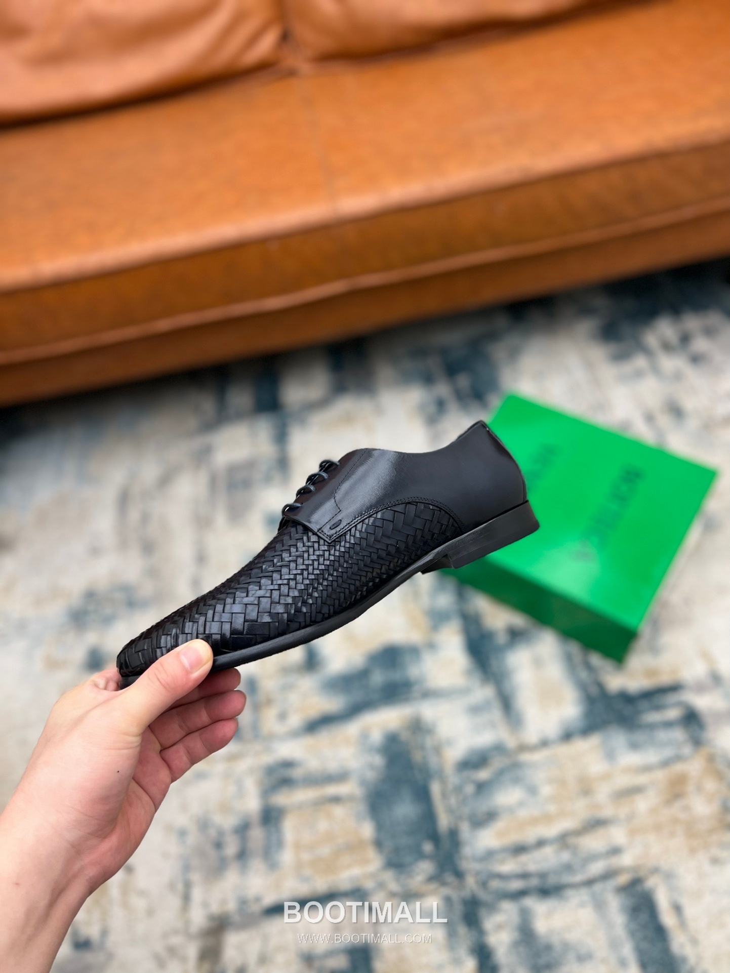 Bottega Veneta Intrecciato Calfskin Derby Calfskin Leather Black Dress Shoes 보테가 베네타 인트레치아토 송아지가죽 더비 송아지가죽 블랙 드레스 슈즈 8