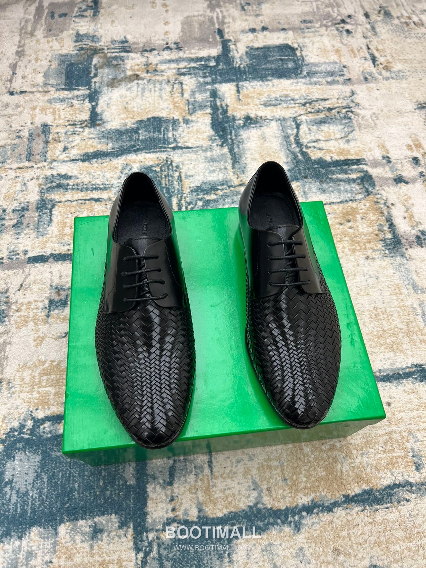 Bottega Veneta Intrecciato Calfskin Derby Calfskin Leather Black Dress Shoes 보테가 베네타 인트레치아토 송아지가죽 더비 송아지가죽 블랙 드레스 슈즈 1