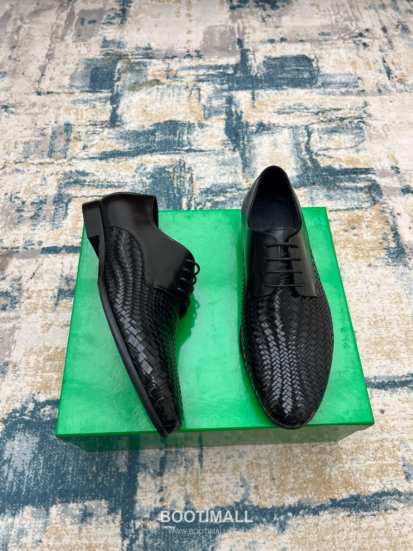 Bottega Veneta Intrecciato Calfskin Derby Calfskin Leather Black Dress Shoes 보테가 베네타 인트레치아토 송아지가죽 더비 송아지가죽 블랙 드레스 슈즈 2