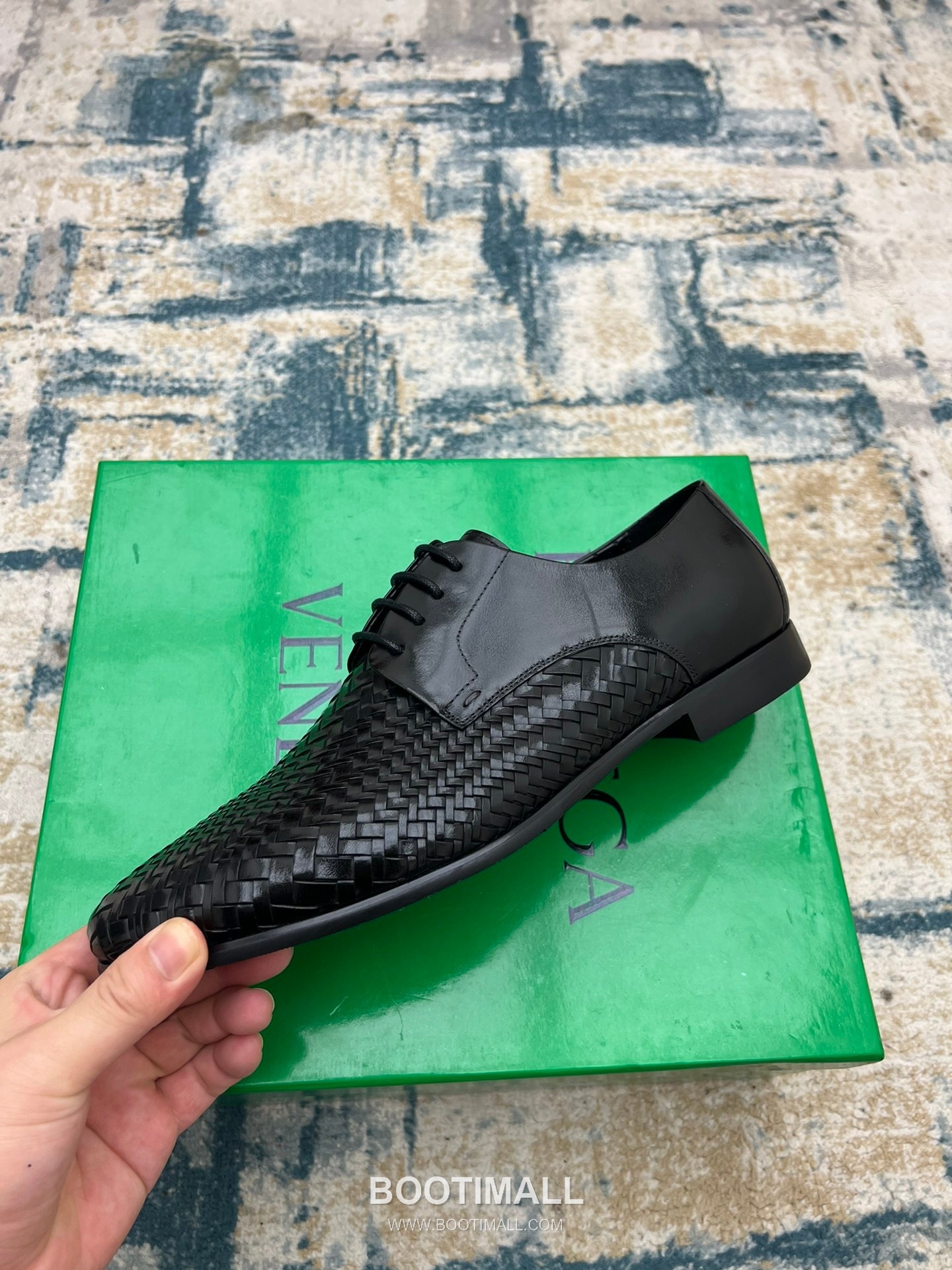 Bottega Veneta Intrecciato Calfskin Derby Calfskin Leather Black Dress Shoes 보테가 베네타 인트레치아토 송아지가죽 더비 송아지가죽 블랙 드레스 슈즈 3