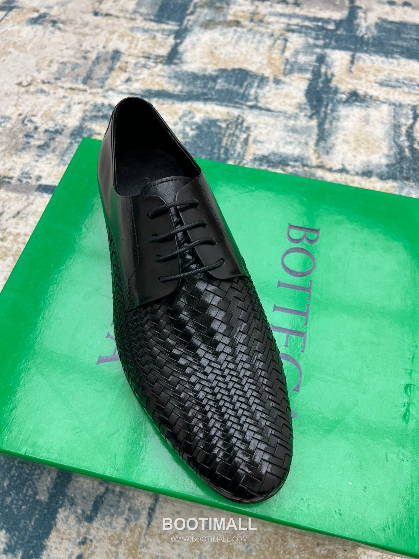 Bottega Veneta Intrecciato Calfskin Derby Calfskin Leather Black Dress Shoes 보테가 베네타 인트레치아토 송아지가죽 더비 송아지가죽 블랙 드레스 슈즈 4