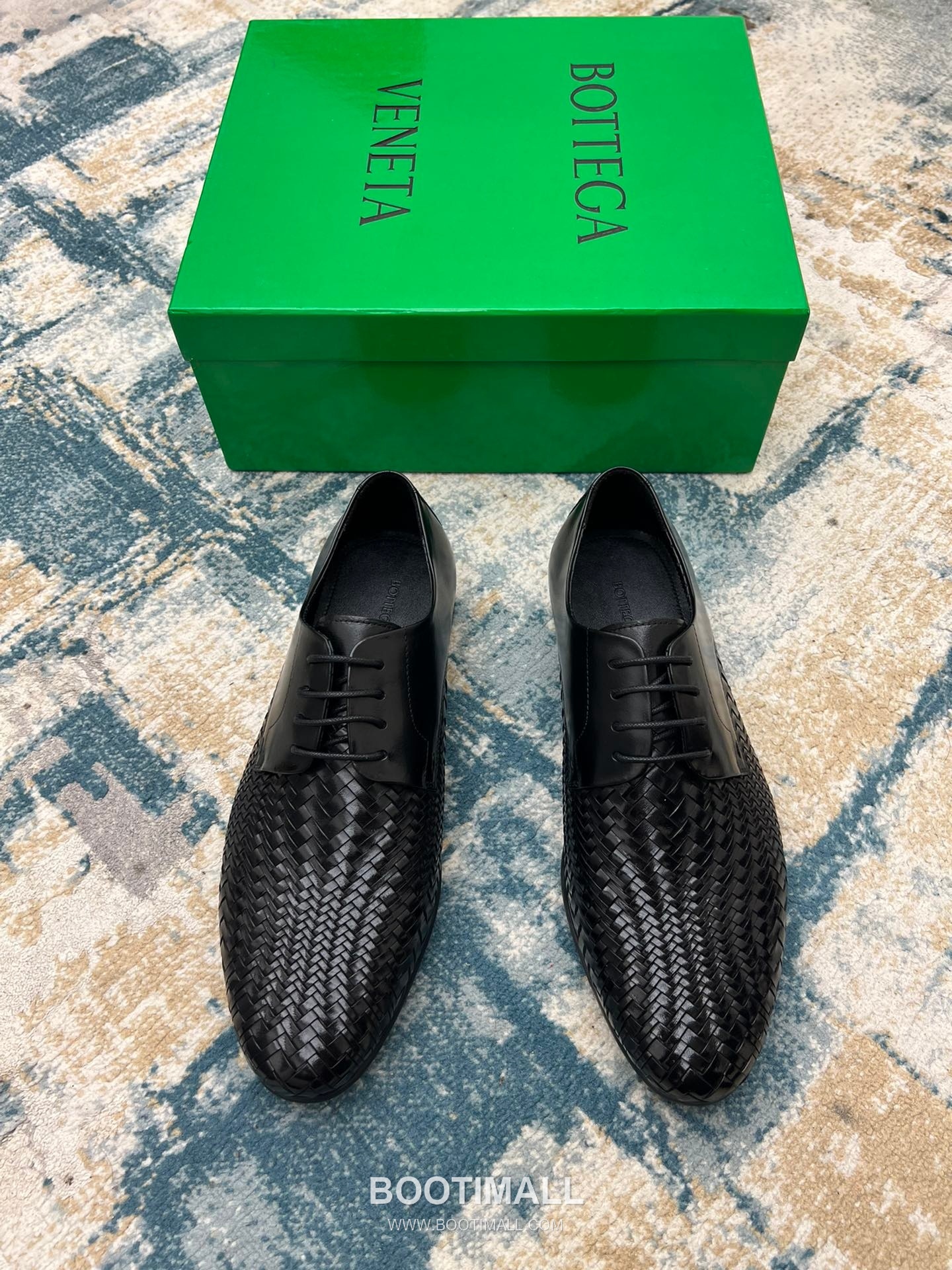 Bottega Veneta Intrecciato Calfskin Derby Calfskin Leather Black Dress Shoes 보테가 베네타 인트레치아토 송아지가죽 더비 송아지가죽 블랙 드레스 슈즈 6