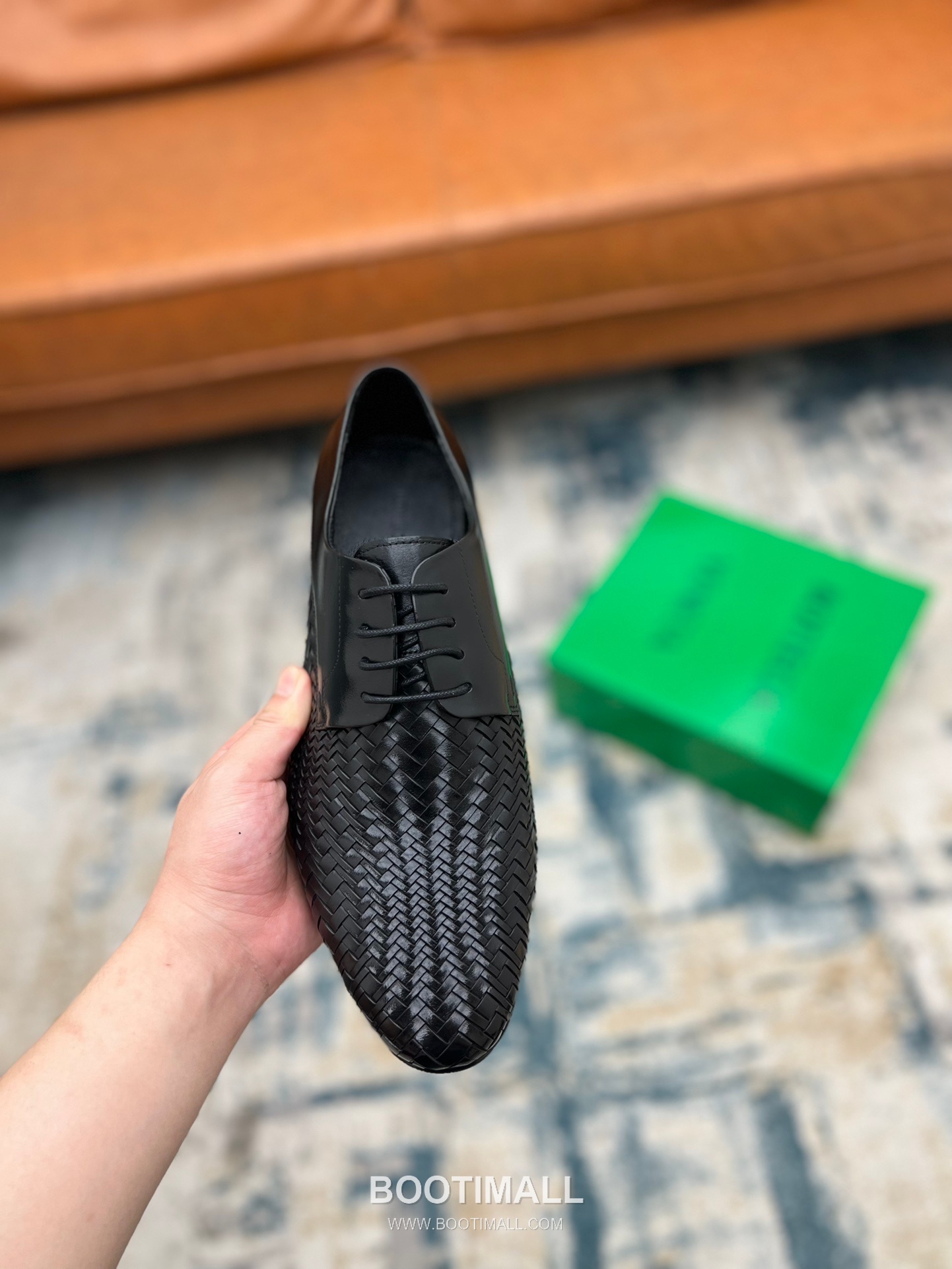 Bottega Veneta Intrecciato Calfskin Derby Calfskin Leather Black Dress Shoes 보테가 베네타 인트레치아토 송아지가죽 더비 송아지가죽 블랙 드레스 슈즈 8