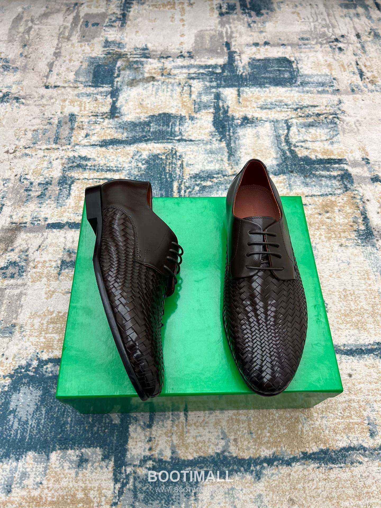 Bottega Veneta Intrecciato Calfskin Derby Calfskin Leather Black Dress Shoes 보테가 베네타 인트레치아토 송아지가죽 더비 송아지가죽 블랙 드레스 슈즈 2