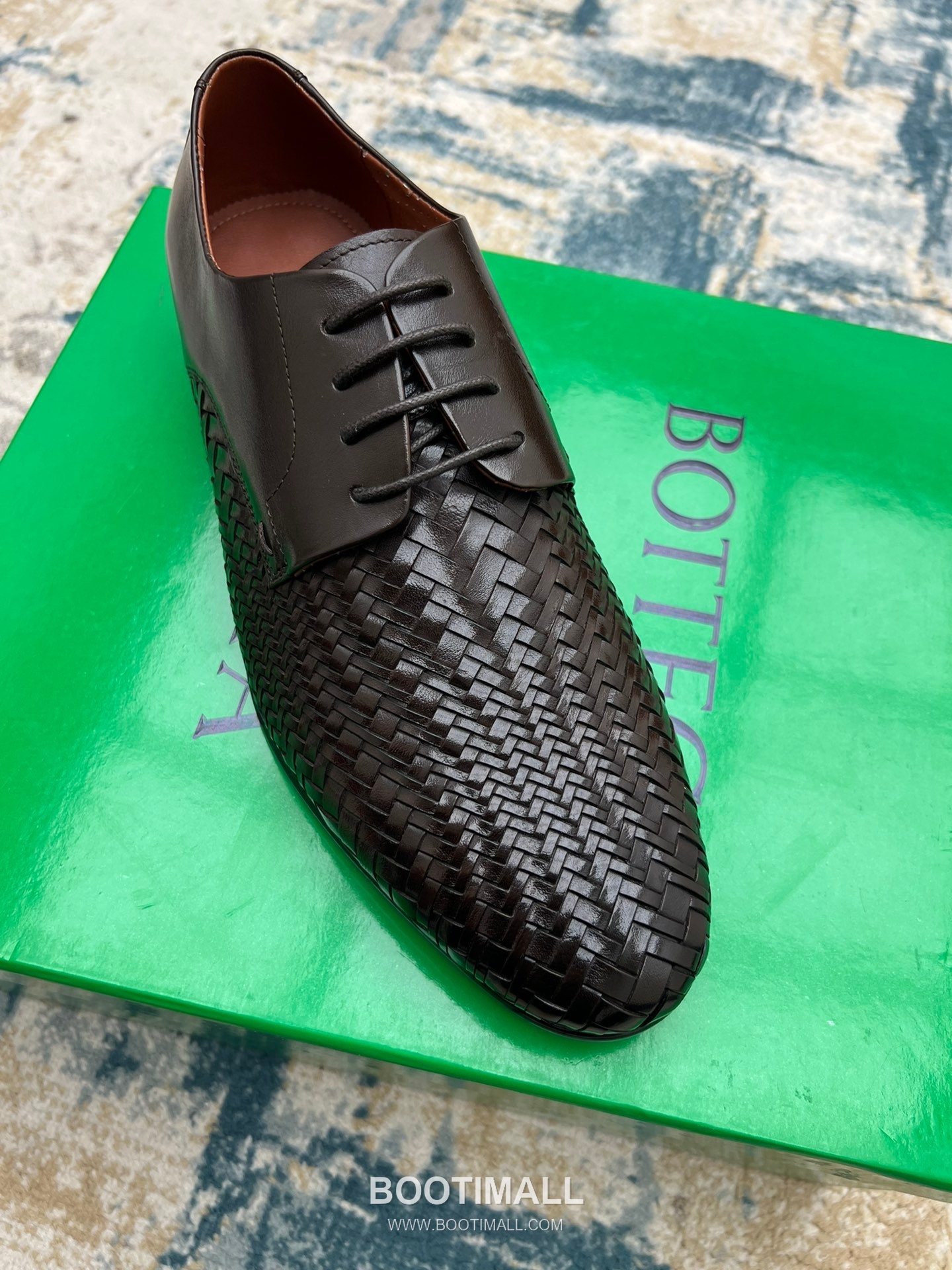 Bottega Veneta Intrecciato Calfskin Derby Calfskin Leather Black Dress Shoes 보테가 베네타 인트레치아토 송아지가죽 더비 송아지가죽 블랙 드레스 슈즈 5