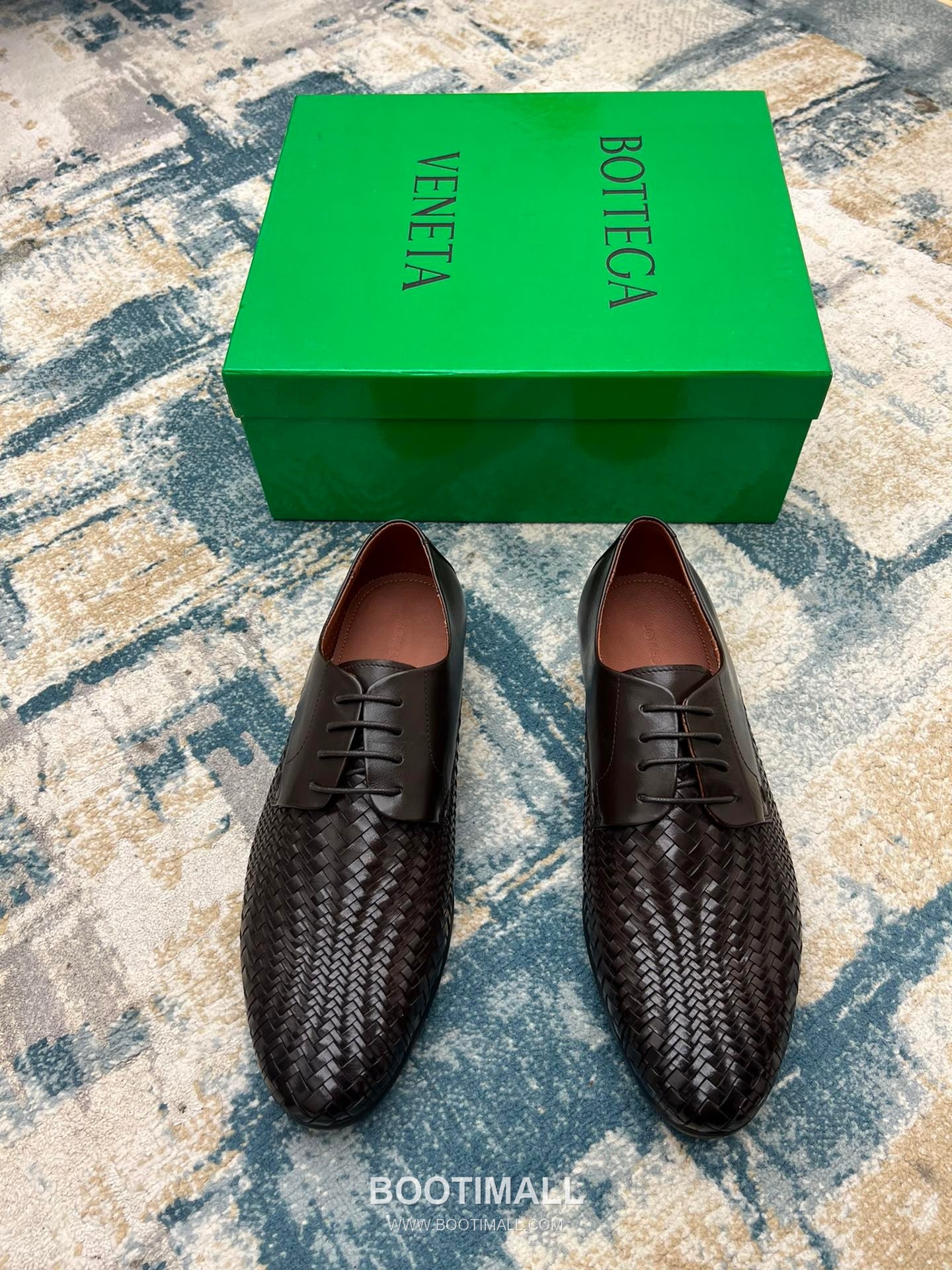 Bottega Veneta Intrecciato Calfskin Derby Calfskin Leather Black Dress Shoes 보테가 베네타 인트레치아토 송아지가죽 더비 송아지가죽 블랙 드레스 슈즈 6