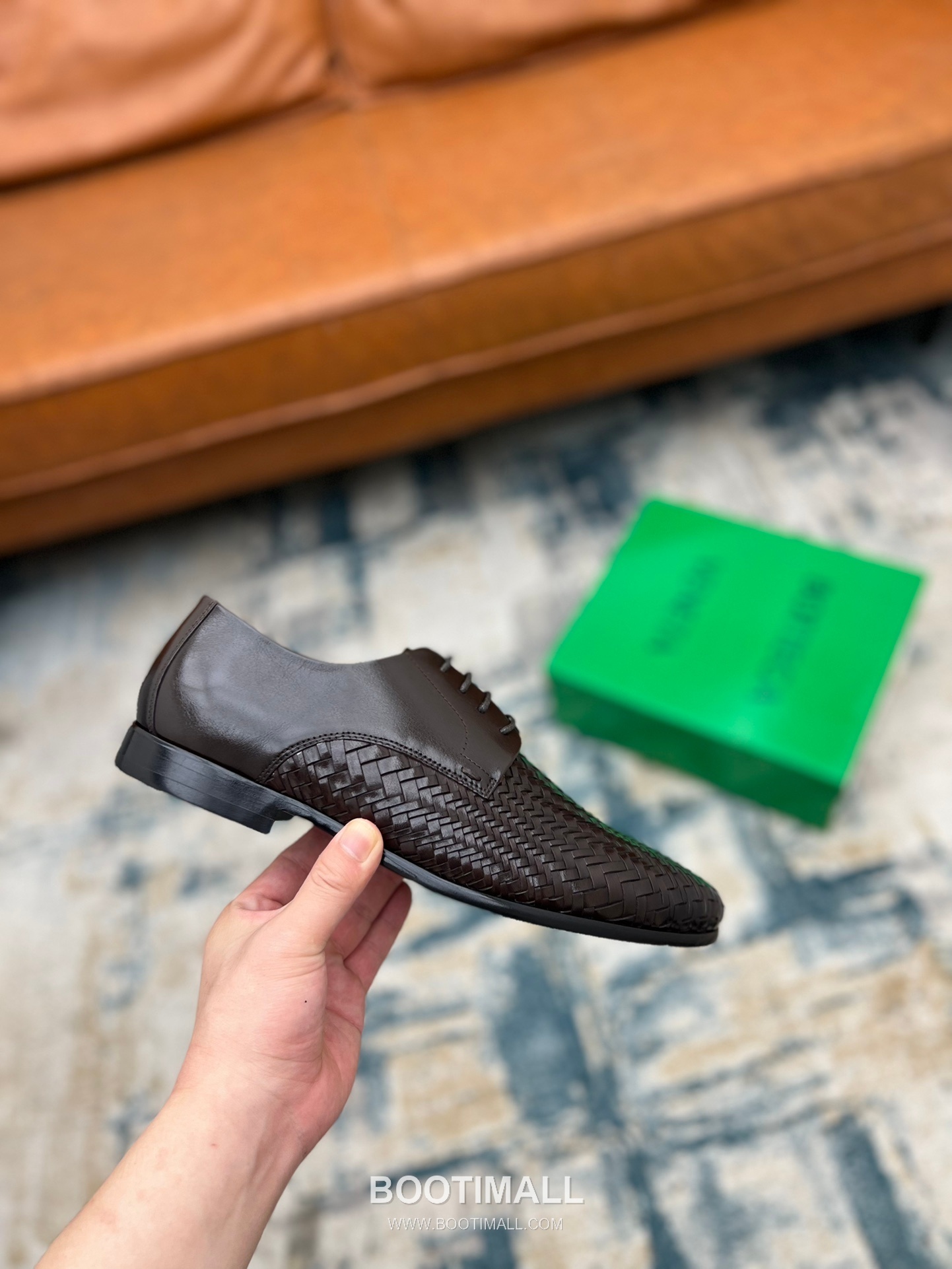 Bottega Veneta Intrecciato Calfskin Derby Calfskin Leather Black Dress Shoes 보테가 베네타 인트레치아토 송아지가죽 더비 송아지가죽 블랙 드레스 슈즈 7