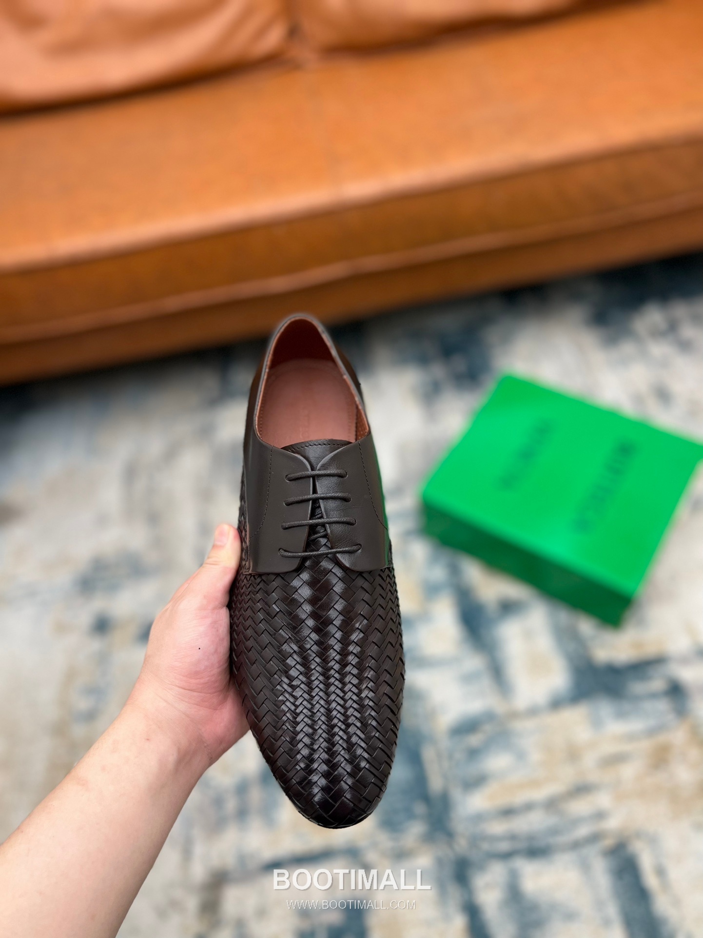 Bottega Veneta Intrecciato Calfskin Derby Calfskin Leather Black Dress Shoes 보테가 베네타 인트레치아토 송아지가죽 더비 송아지가죽 블랙 드레스 슈즈 8