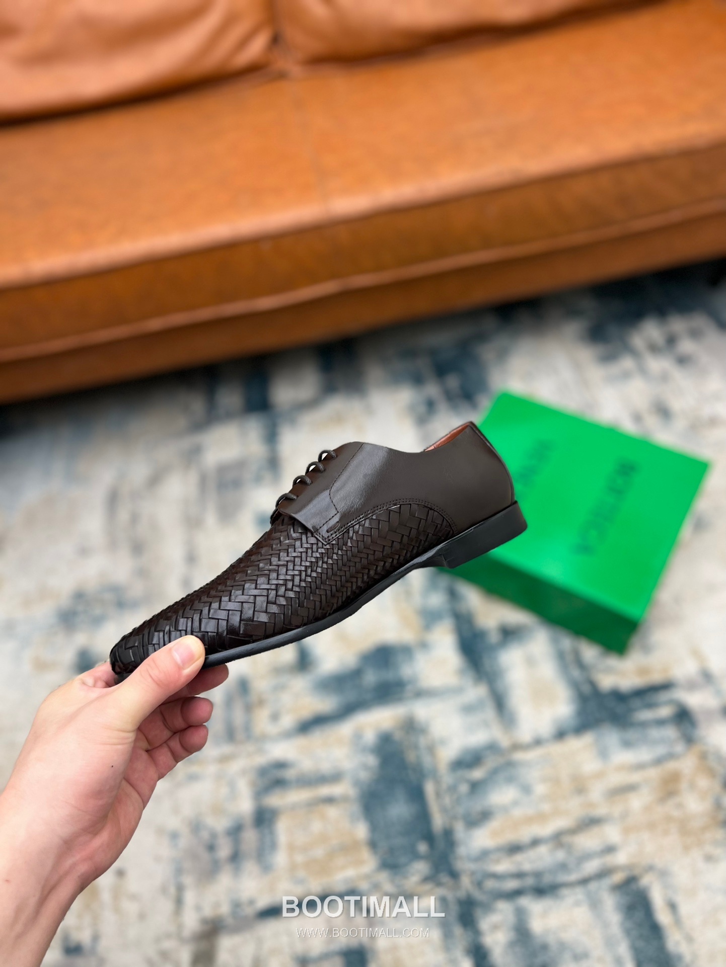 Bottega Veneta Intrecciato Calfskin Derby Calfskin Leather Black Dress Shoes 보테가 베네타 인트레치아토 송아지가죽 더비 송아지가죽 블랙 드레스 슈즈 9