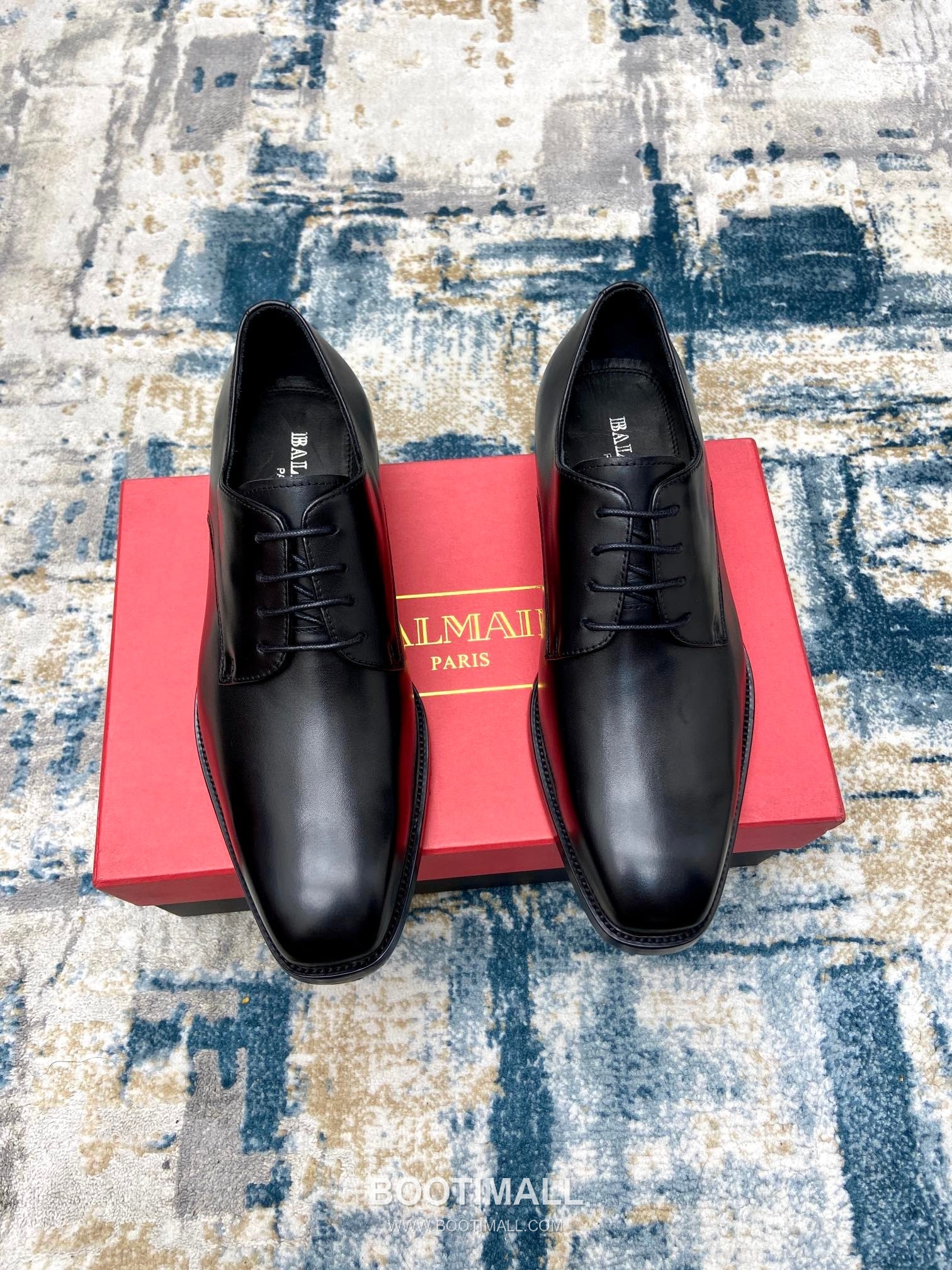 Balmain Calfskin Dress Derby Calfskin Leather Black Dress Shoes 발망 송아지가죽 드레스 더비 송아지가죽 블랙 드레스 슈즈 1