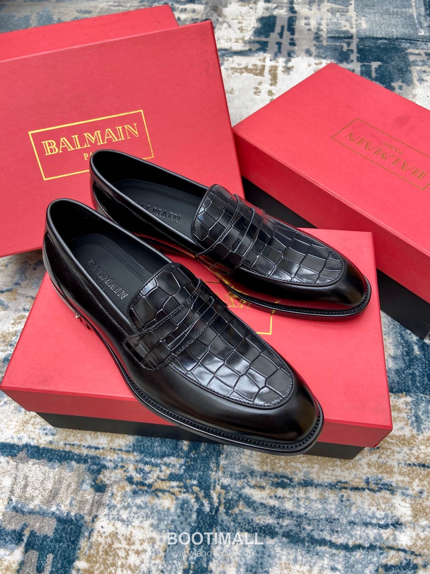 Balmain Calfskin Dress Derby Calfskin Leather Black Dress Shoes 발망 송아지가죽 드레스 더비 송아지가죽 블랙 드레스 슈즈 3