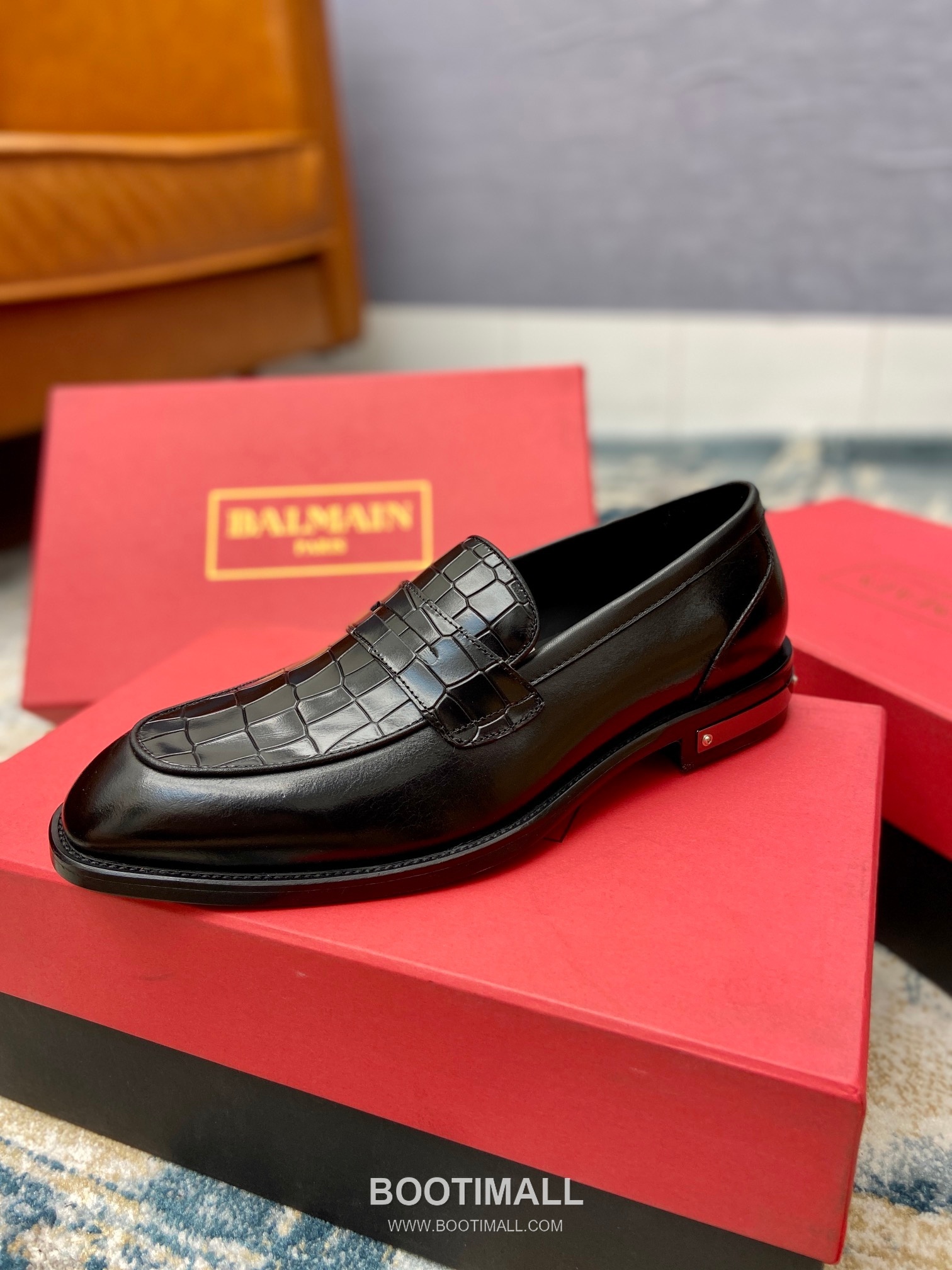 Balmain Calfskin Dress Derby Calfskin Leather Black Dress Shoes 발망 송아지가죽 드레스 더비 송아지가죽 블랙 드레스 슈즈 5